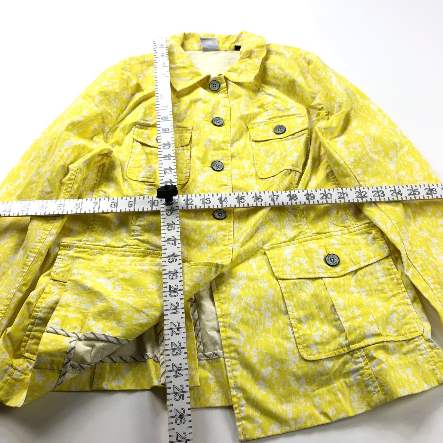 Vintage Cabi Blazer Shirt Womens Floral Button Jacket 5160 Yellow M Medium Spring Field Of Daisies Womens Button Blazer Jacket 5160 Yellow MINT Size M / US 6-8 / IT 42-44 - 2 Thumbnail