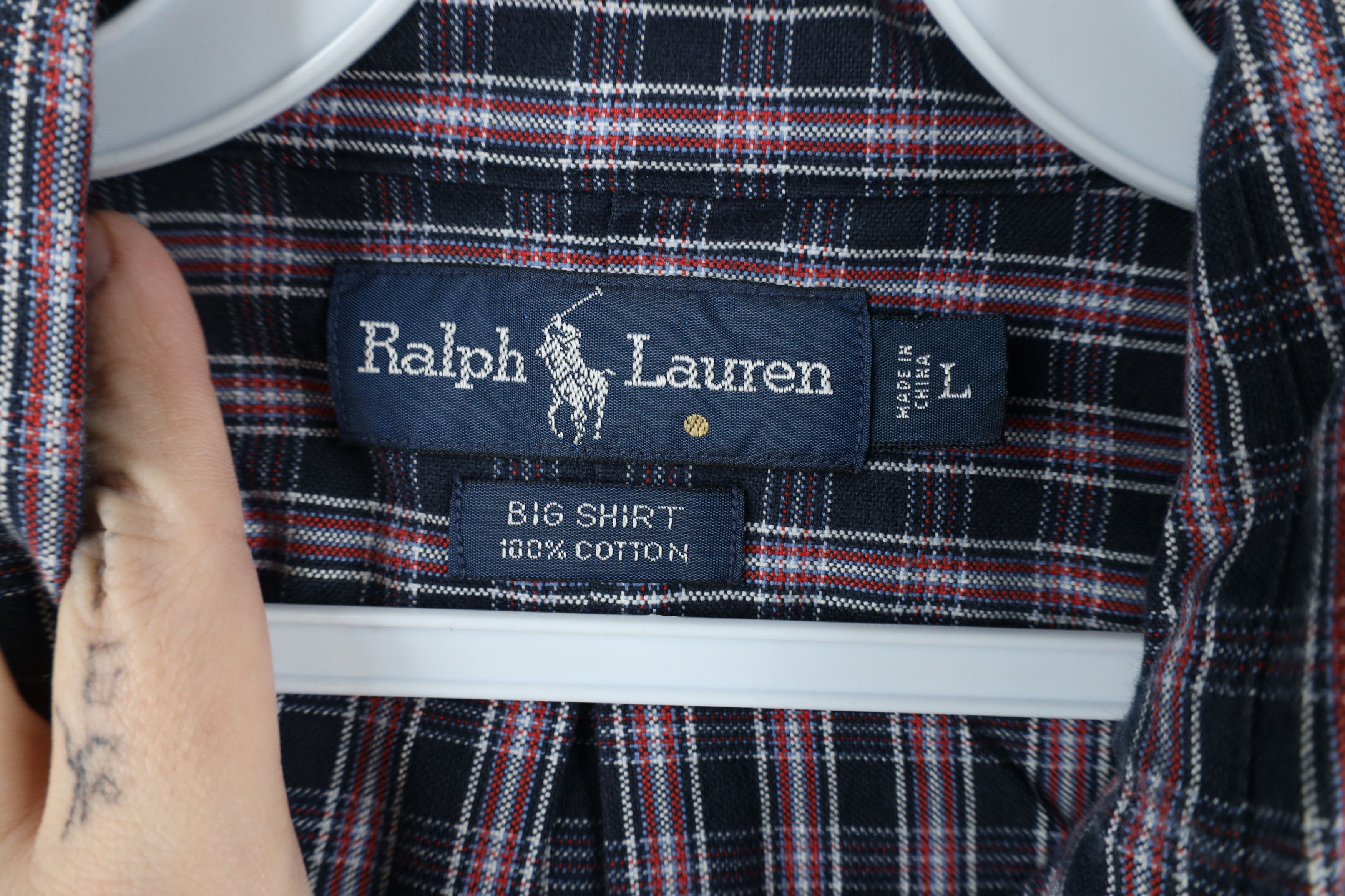 Ralph Lauren × Vintage Vintage 90s Ralph Lauren Heavy Baggy Fit Button Down Shirt Size US L / EU 52-54 / 3 - 8 Thumbnail