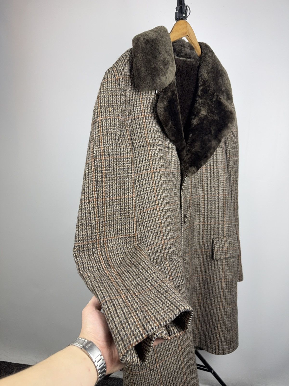 Vintage Vintage Shearling Wool Coat Borg Lined Heavy Winter Size US L / EU 52-54 / 3 - 3 Thumbnail