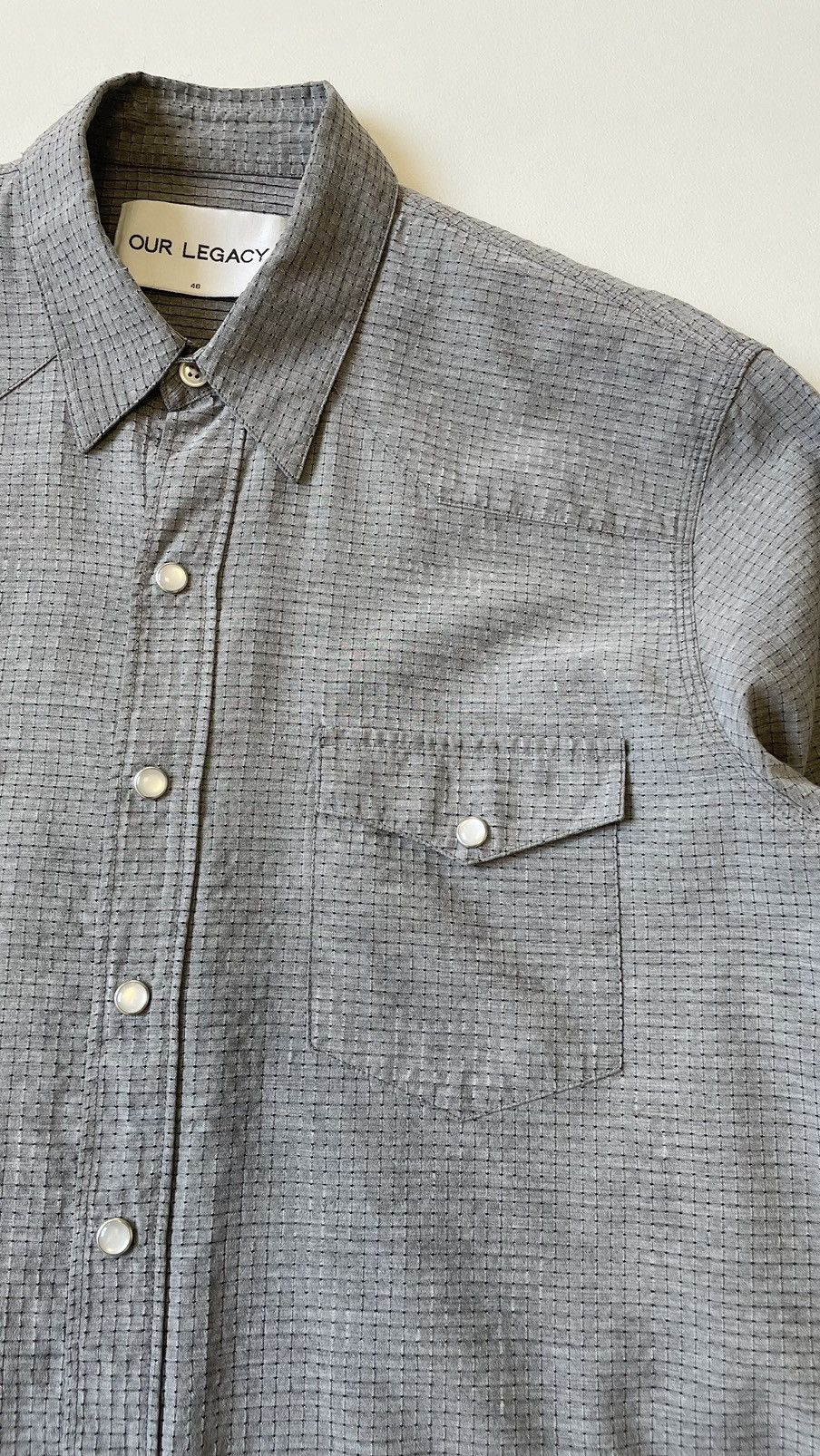 Our Legacy Sample ‘Grid Check Nylon’ Western Shirt Size US M / EU 48-50 / 2 - 5 Thumbnail