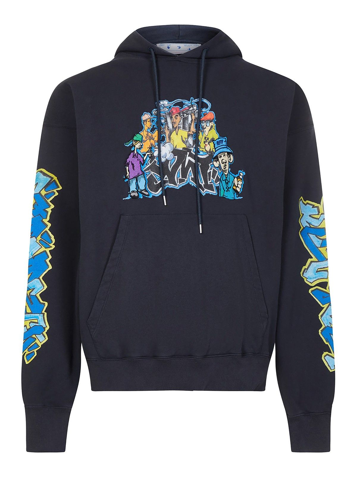 Off White o1gr1nt1124 Graffiti Pupp Skate Hoodie in Outer Space Grailed