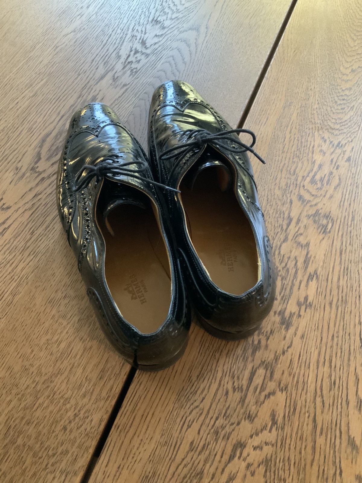 Hermes Derby shoes, black patent leather Size US 9 / EU 42 - 4 Thumbnail