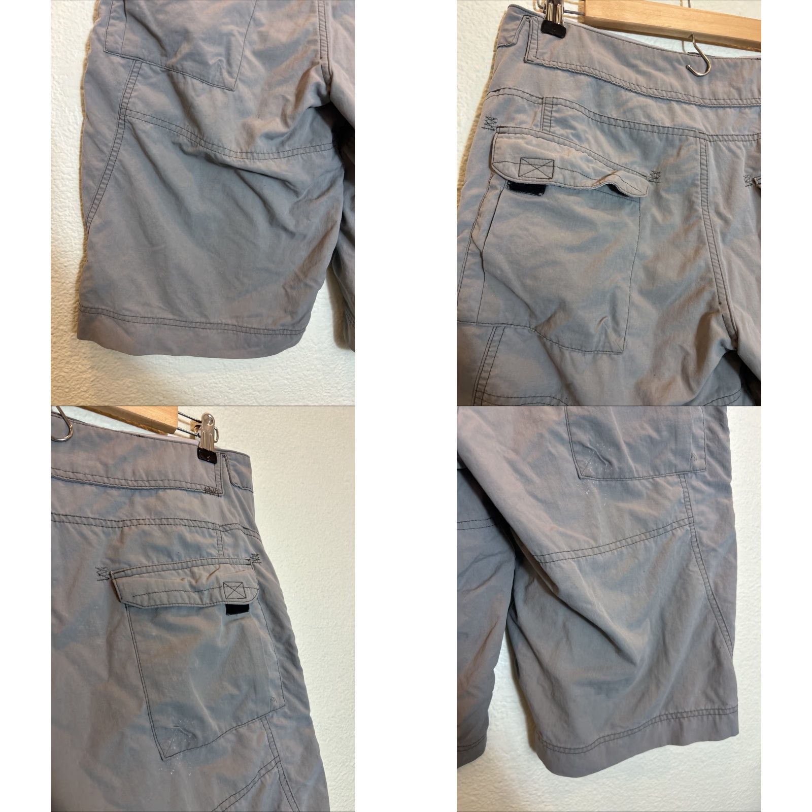 Mountain Hardwear VINTAGE Mountain Hardwear Cargo Shorts Men M Gray 32x13 Zipper Stains Flaw Size US 31 - 9 Thumbnail