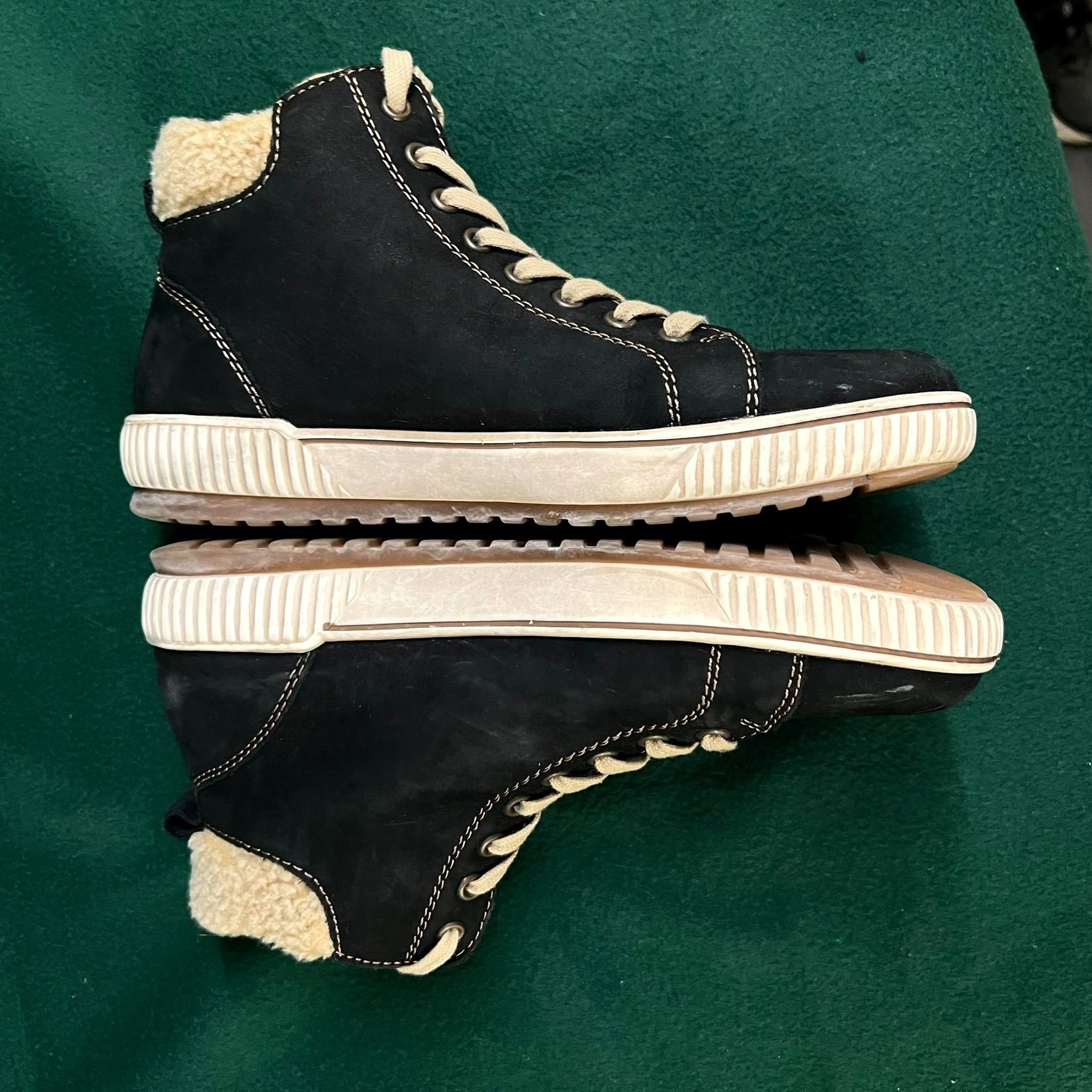 Other Remonte Women's Black Leather US 8.5 High-Top Sneakers With Size US 8.5 / IT 38.5 - 7 Thumbnail