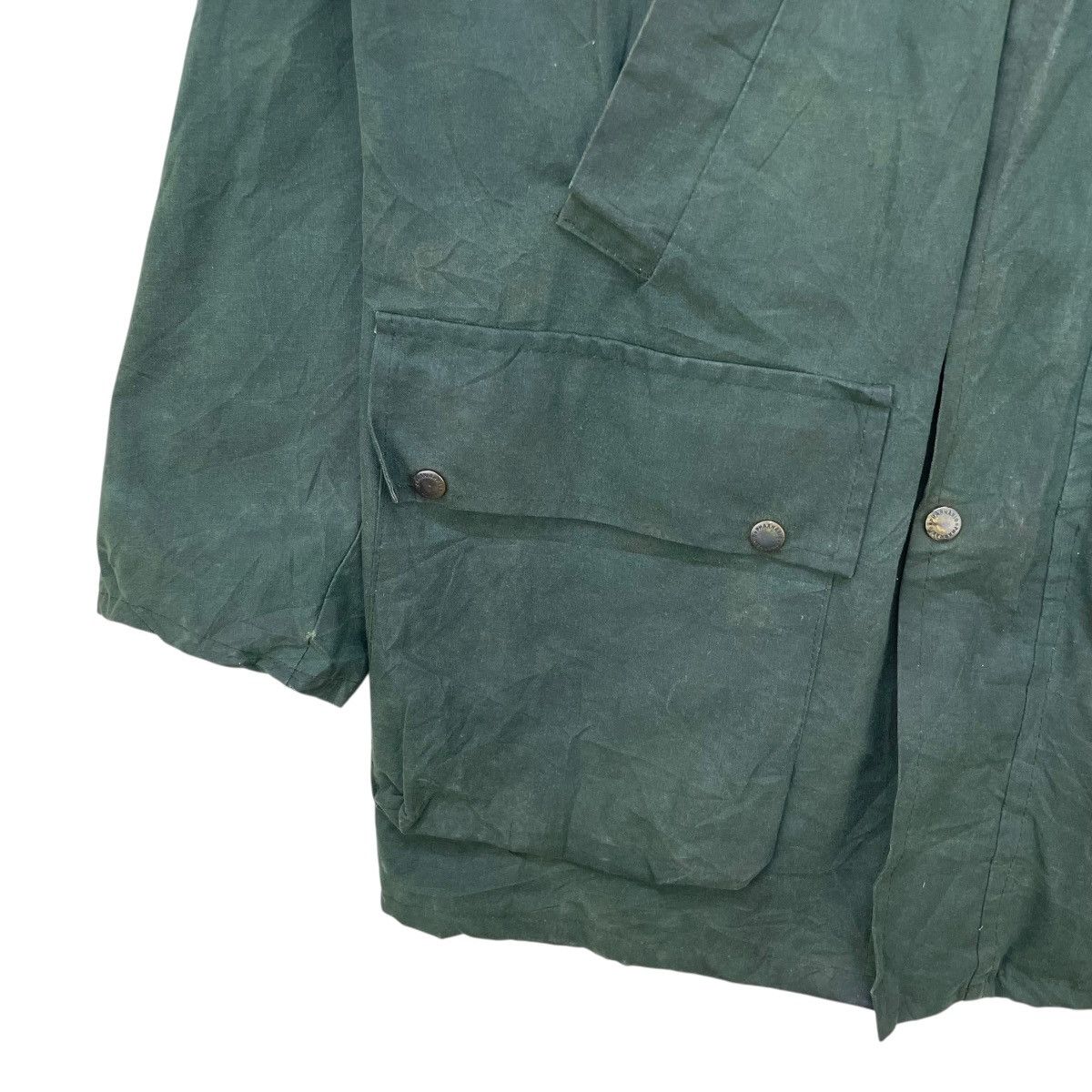 Barbour 💥Vintage 80s Pharhani country and leisure Waxed Jacket Size US L / EU 52-54 / 3 - 7 Thumbnail