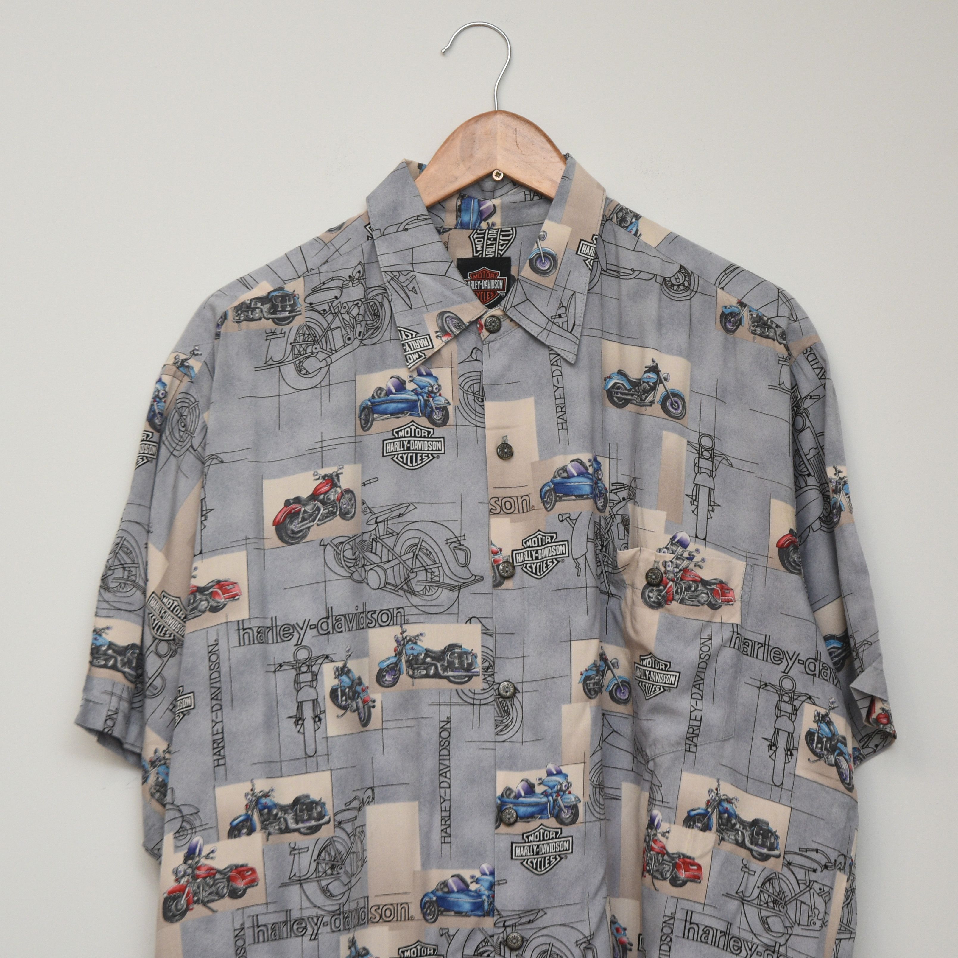 Harley Davidson Harley Davidson Tori Richard Hawaiian AOP Motorcycle Shirt Size US L / EU 52-54 / 3 - 3 Thumbnail