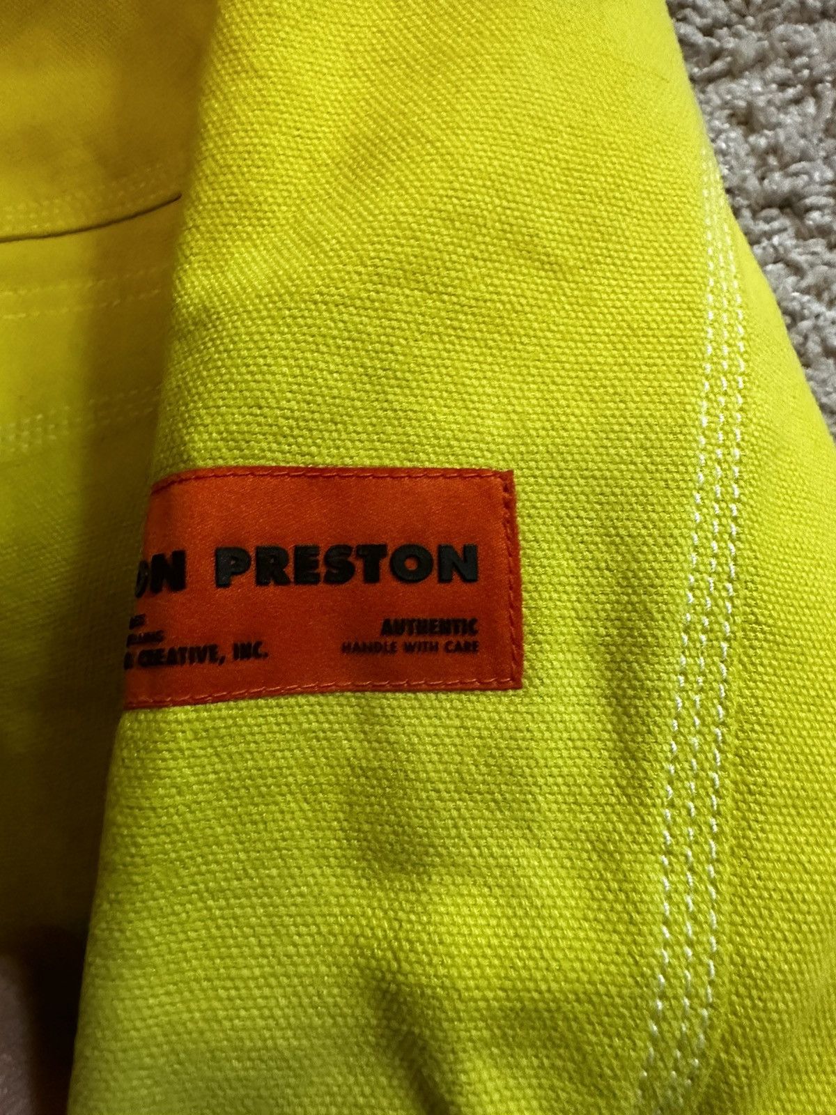 Heron Preston Heron Preston Utility Work Jacket Yellow Size XS Brand New Size US XS / EU 42 / 0 - 17 Thumbnail