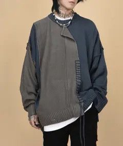 VIBE Retro punk grunge distressed patchwork knitwear sweater Size US M / EU 48-50 / 2 - 4 Thumbnail
