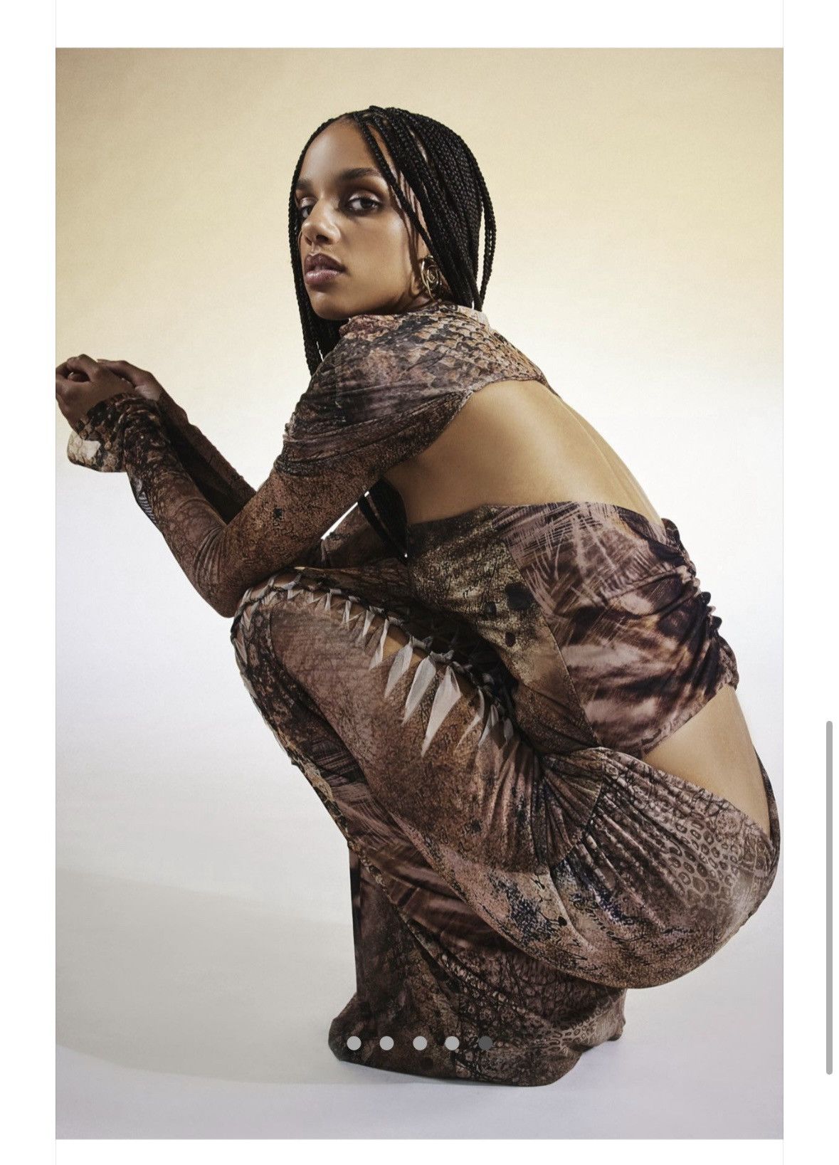 Jaded London Jaded London Dahna Macramé Mesh Mexi Dress Size M / US 6-8 / IT 42-44 - 5 Thumbnail