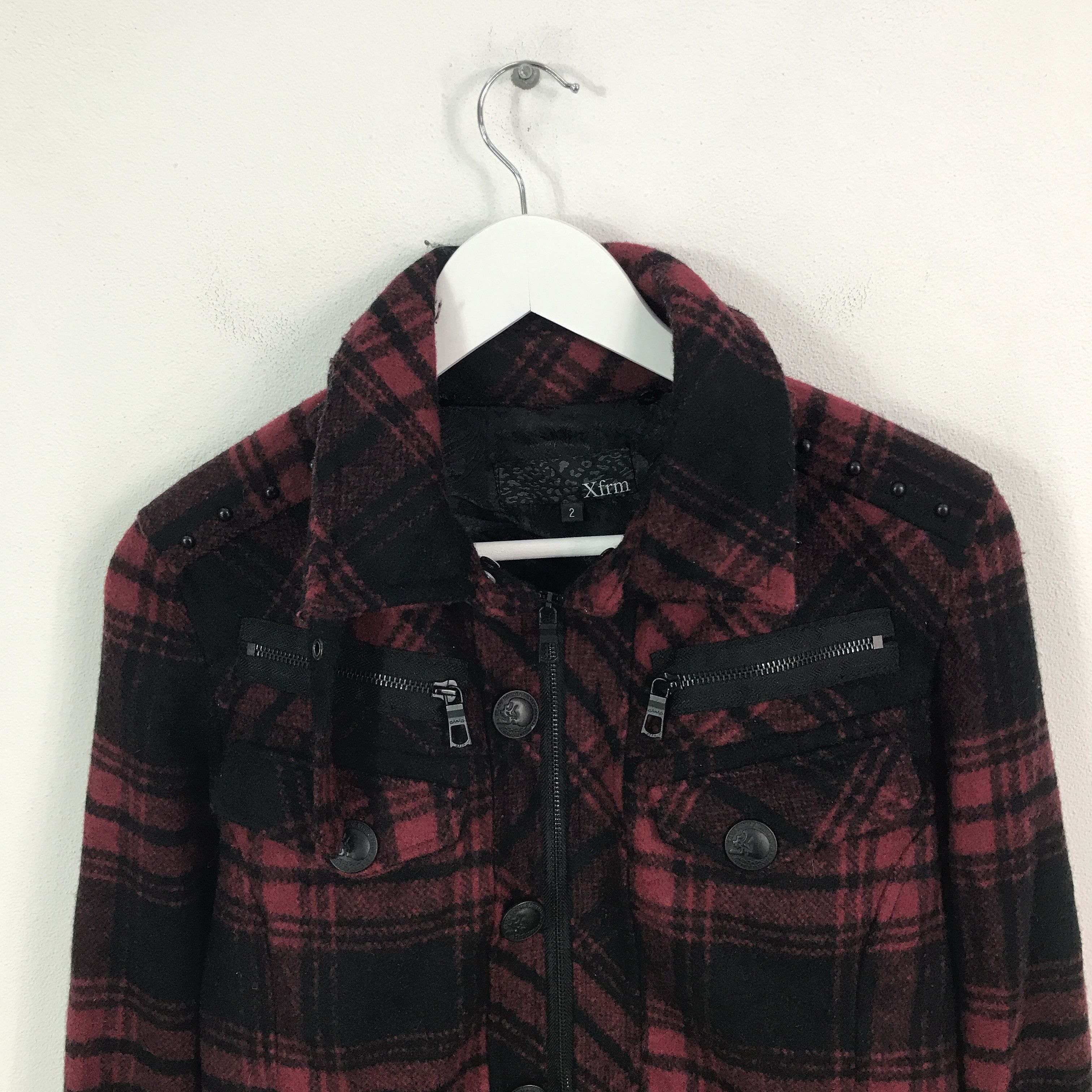 Japanese Brand XFRM Japan Wool Punk jacket Bondage style Size US M / EU 48-50 / 2 - 2 Thumbnail