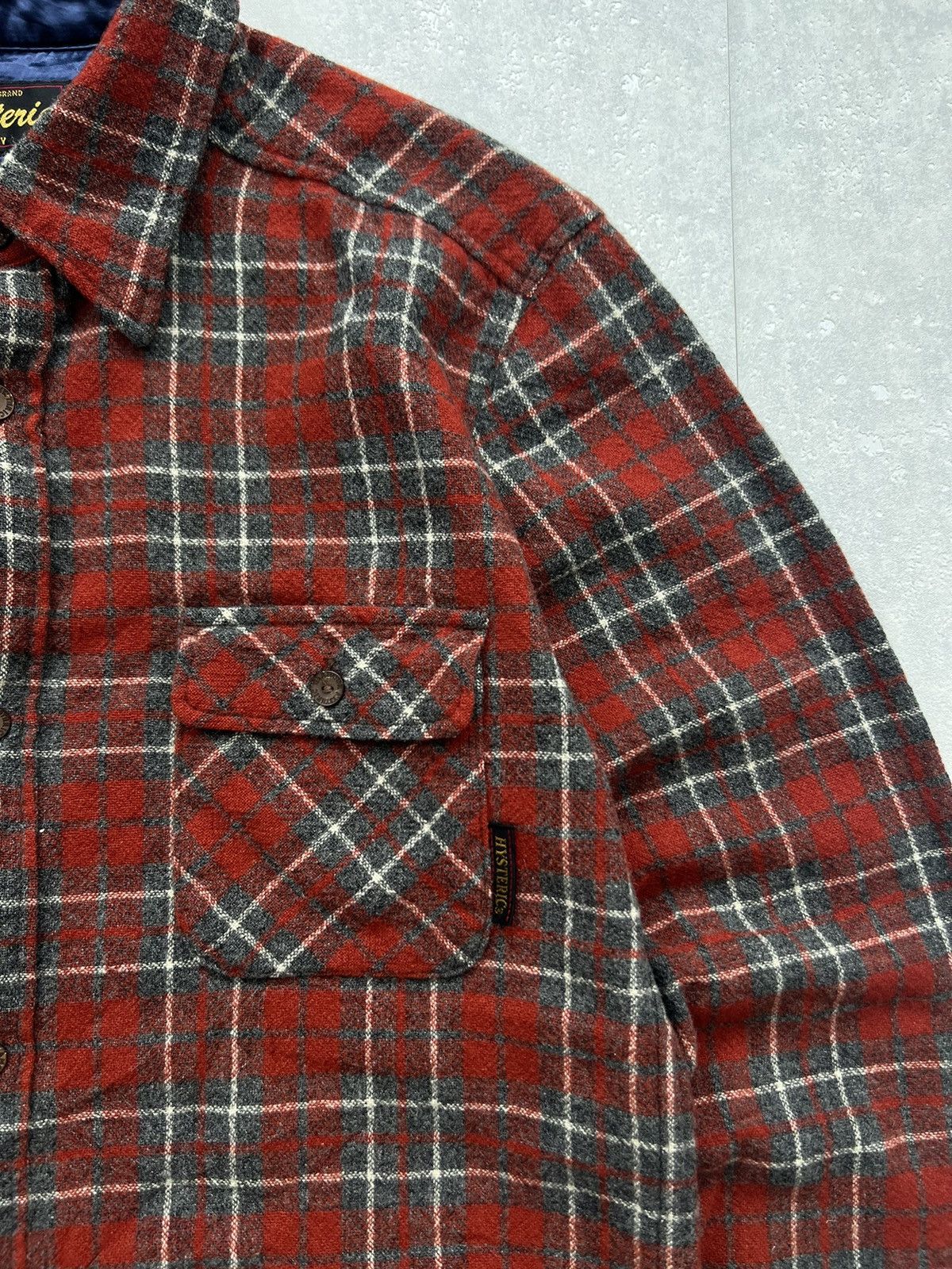Hysteric Glamour 00's HYSTERIC GLAMOUR HEAVY WOOL FLANNEL CHECK TIMBER SHIRT Size US M / EU 48-50 / 2 - 4 Thumbnail