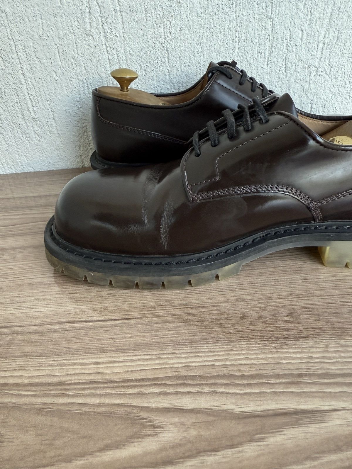 Bottega Veneta Calfskin brush leather derby Size US 8 / EU 41 - 12 Thumbnail