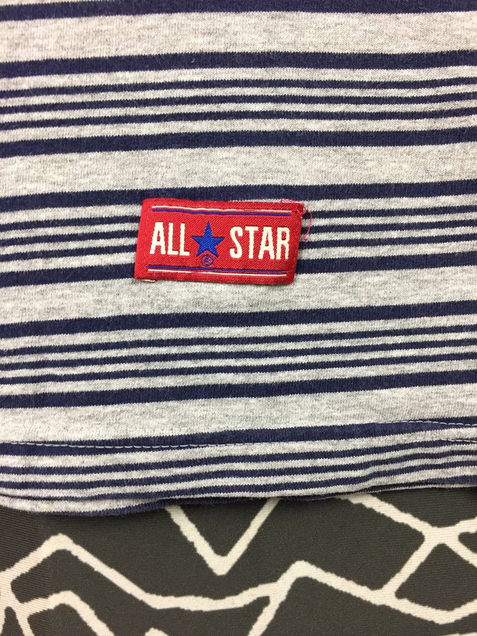 Converse Vtg 90s Converse All Star Made In Usa Stripe Tee Size US M / EU 48-50 / 2 - 4 Thumbnail
