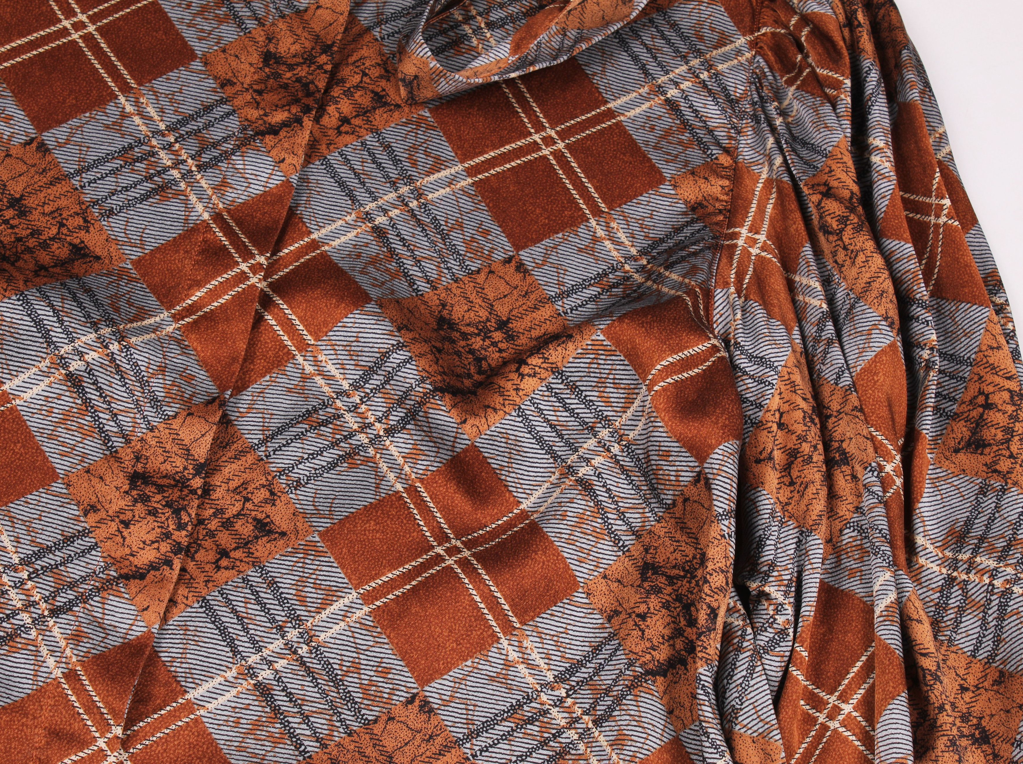 Other Vintage Solange Mondor Swiss Silk 80's Checkered Blouse Size M / US 6-8 / IT 42-44 - 7 Thumbnail