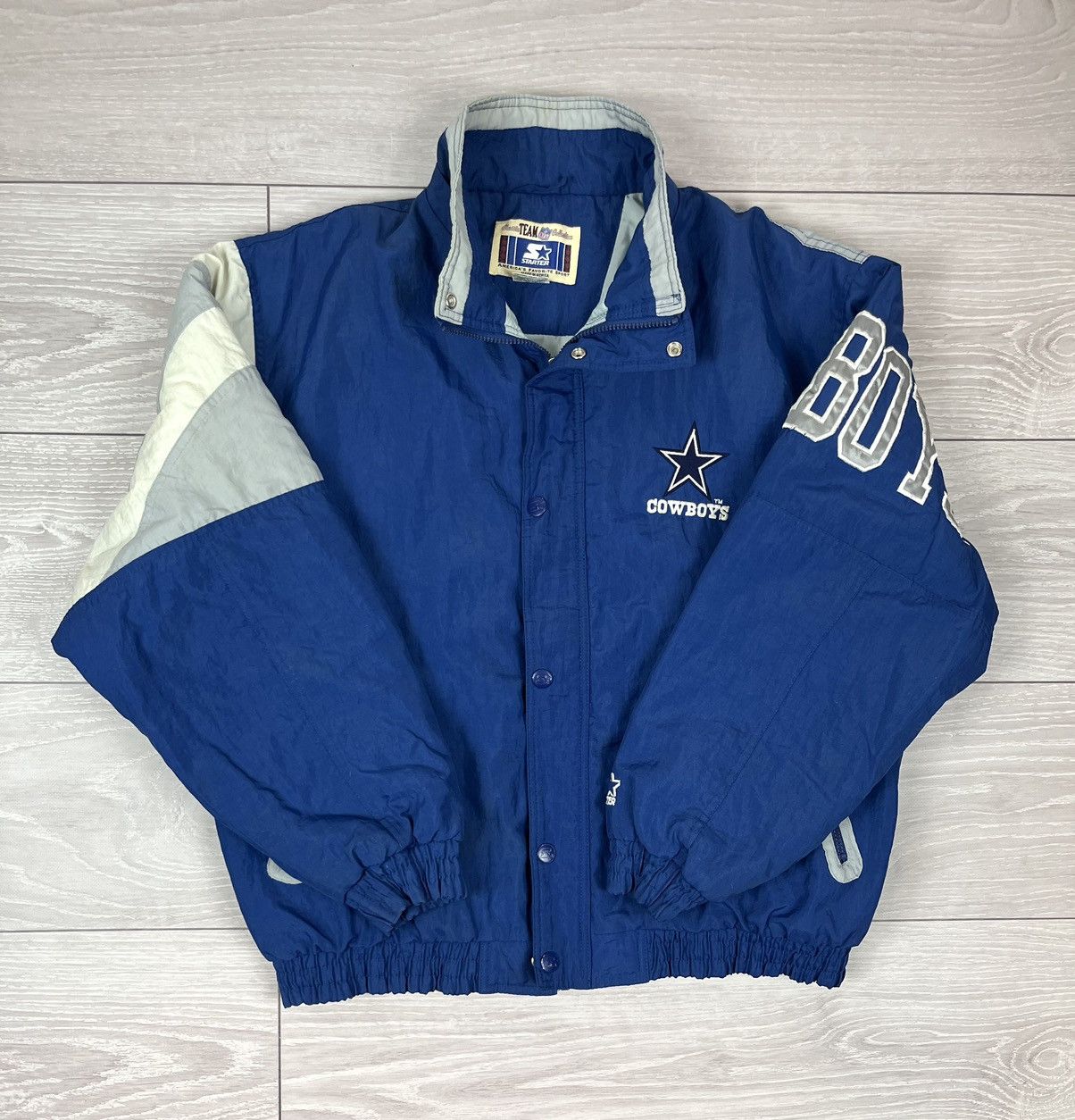 Starter Dallas Cowboys Starter NFL Vintage 90s Team Nylon Jacket Size US L / EU 52-54 / 3 - 3 Thumbnail