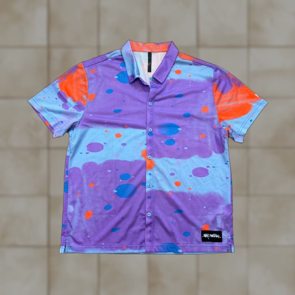 Fabletics Fabletics Button-Up Shirt Multicolor Short Sleeve Men's Size L LARGE NWOT Size US L / EU 52-54 / 3 - 1 Thumbnail