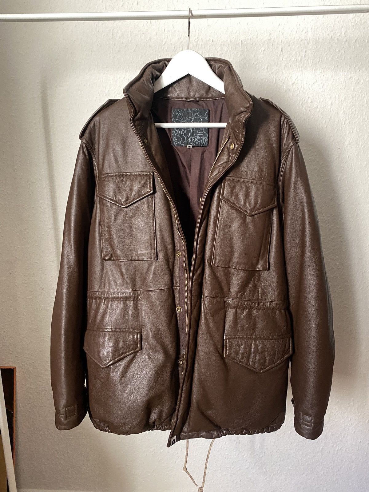 Bape Bape Leather M-65 Down Jacket Size US L / EU 52-54 / 3 - 1 Thumbnail