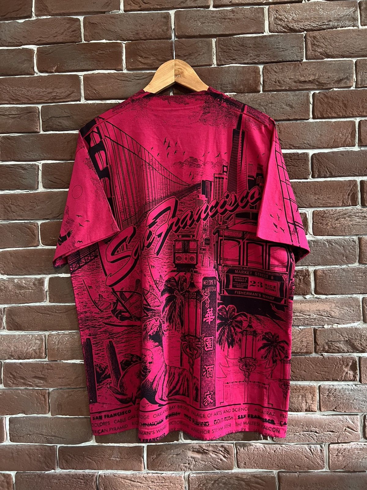 Vintage Rare Vintage 1992 90s San Francisco All Over Print t-shirt Size US XL / EU 56 / 4 - 2 Thumbnail
