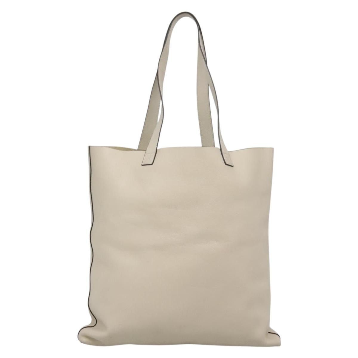 Gucci GUCCI Web Sherry Line Tote Bag Leather Ivory Size ONE SIZE - 3 Thumbnail