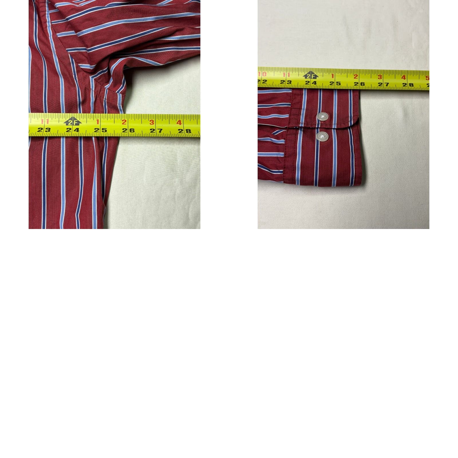 Faconnable Faconnable Classique Button-Down Shirt Mens XL Striped Burgundy Red Blue White Pattern Classic 50in Chest Vintage No Size US XL / EU 56 / 4 - 8 Thumbnail