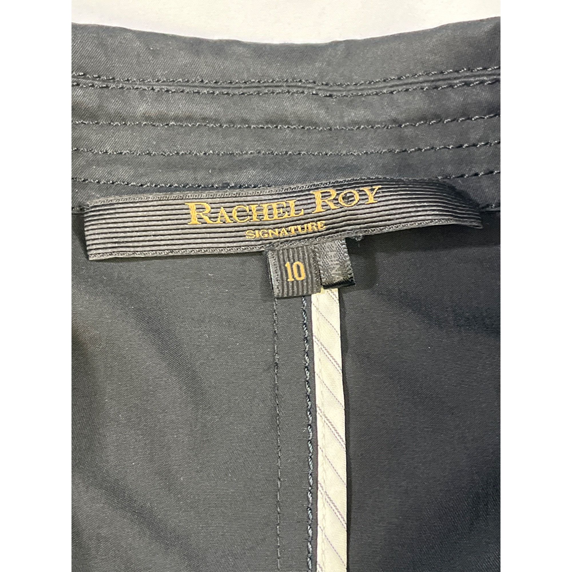 Other Rachel Roy Signature Womens Black Trench Coat Size 10 SKU 66 Size L / US 10 / IT 46 - 5 Thumbnail