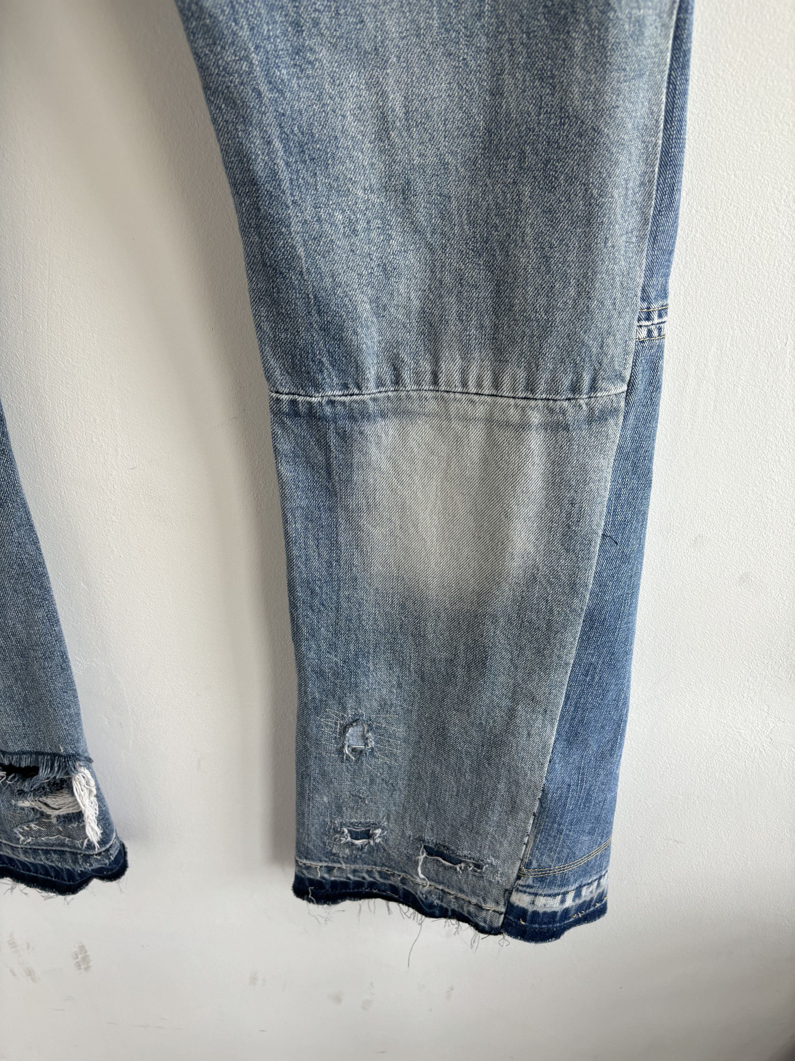 Other Custom Made Flared Distressed Boro Washed Jeans Size US 31 - 17 Thumbnail