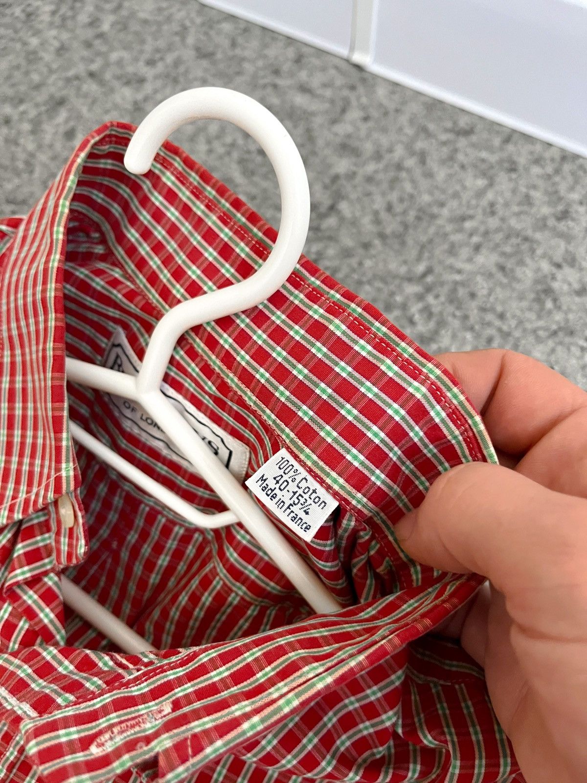 Burberry × Vintage BURBERRY VINTAGE MADE IN FRANCE SHIRT MENS SZ M 15 Size US M / EU 48-50 / 2 - 4 Thumbnail
