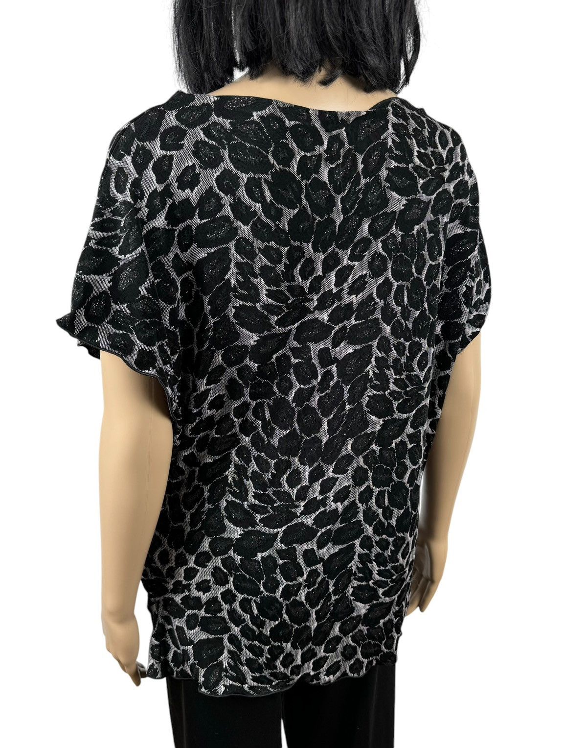 Armani Collezioni Armani Collezioni Printed Blouse Embroidered Short Sleeve Size XL / US 12-14 / IT 48-50 - 6 Thumbnail