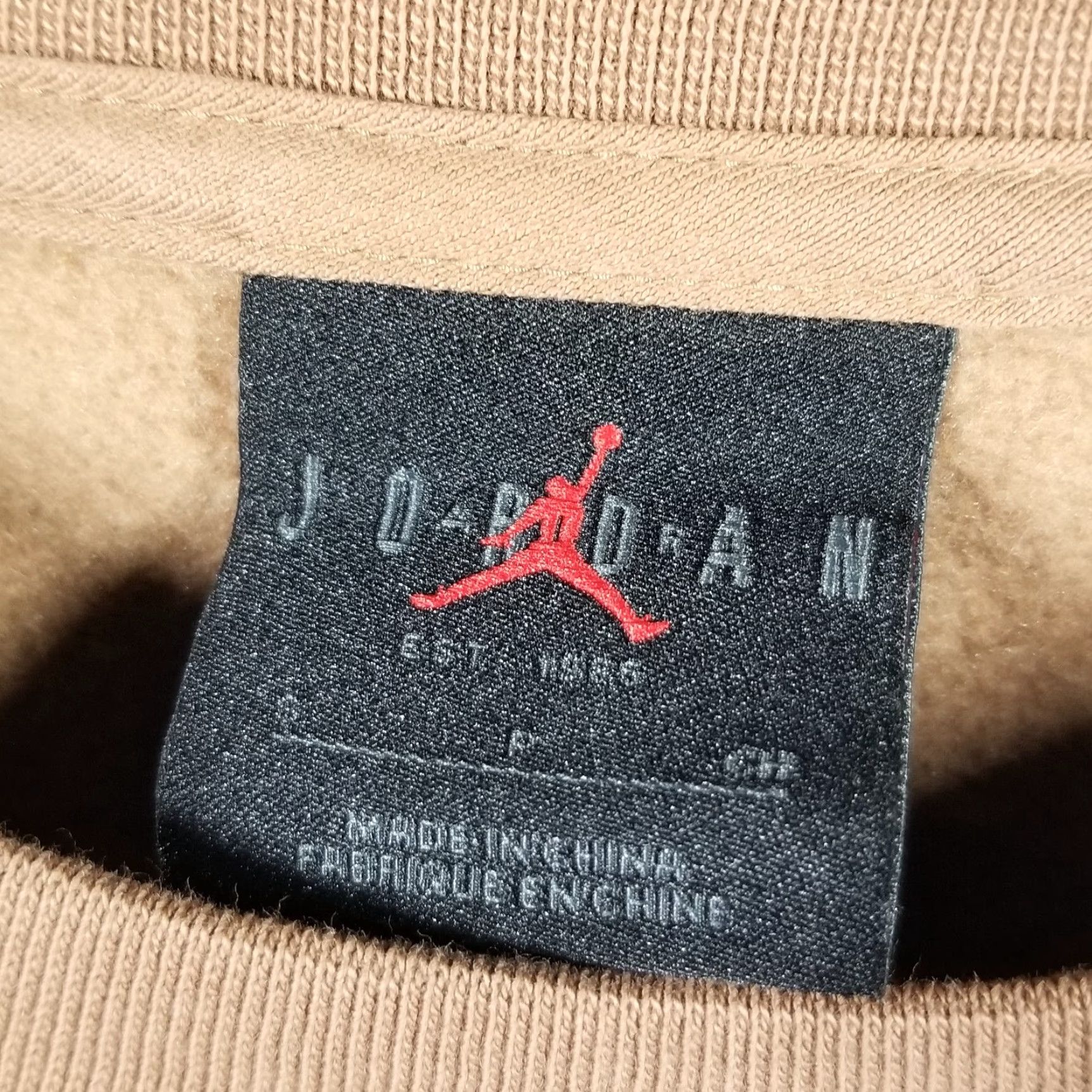 Jordan Brand VINTAGE Jordan Crewneck Sweatshirt Women's S Pullover Fleece Brown Plaid 90s Basketball Size S / US 4 / IT 40 - 3 Thumbnail