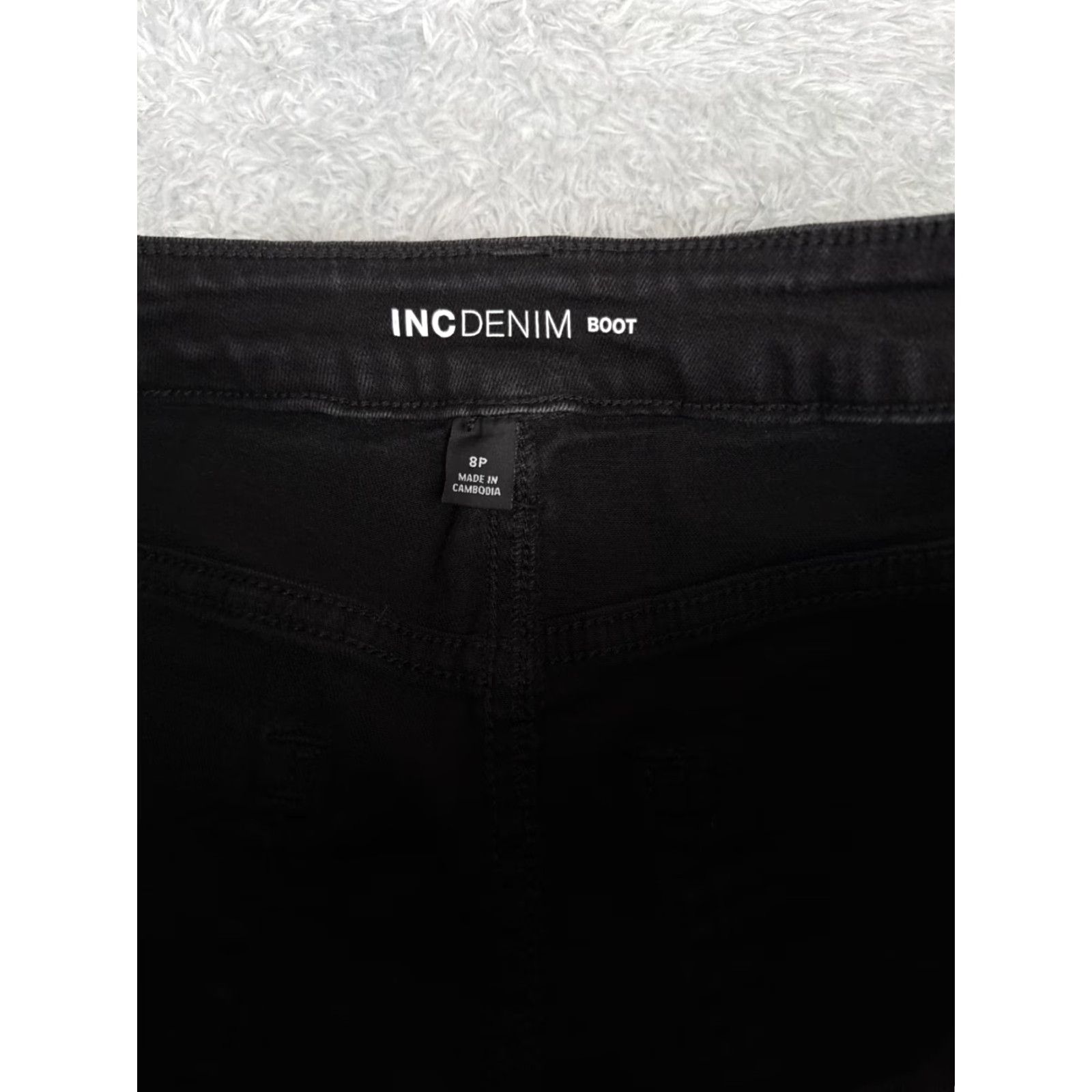 Vintage INC International Concepts Jeans Women 8P Black Denim Bootcut Cotton Blend 28x29 Size 30" / US 8 / IT 44 - 6 Thumbnail