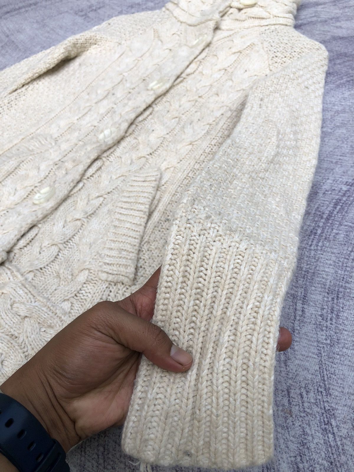 Homespun Knitwear × Vintage 🔴Cardigan Plain Design Luxury Pattern With Pocket Size US M / EU 48-50 / 2 - 4 Thumbnail
