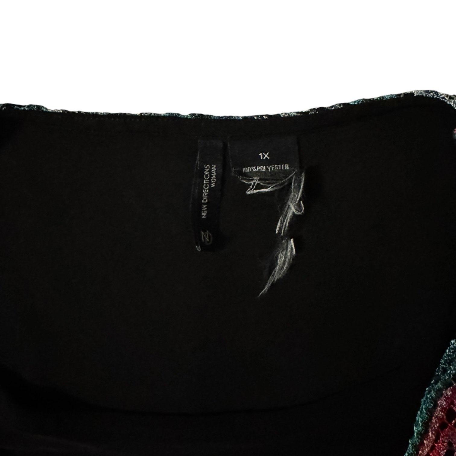 Other New Directions Woman Black Shirt w/ Embroidered Vest XL Size XL / US 12-14 / IT 48-50 - 2 Thumbnail