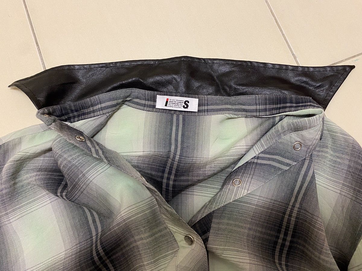 Issey Miyake × Tsumori Chisato Vintage IS Issey Miyake Sport Shadow Plaid Rayon Shirt Size US M / EU 48-50 / 2 - 9 Thumbnail