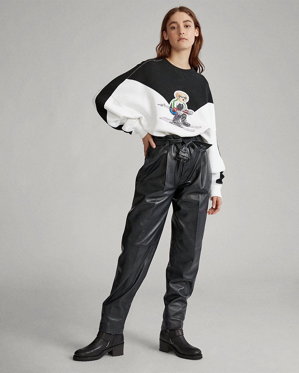 Polo Ralph Lauren 🔥Ralph Lauren Polo Bear Ski Women’s Boxy Fleece Sweatshirt Size M / US 6-8 / IT 42-44 - 18 Thumbnail