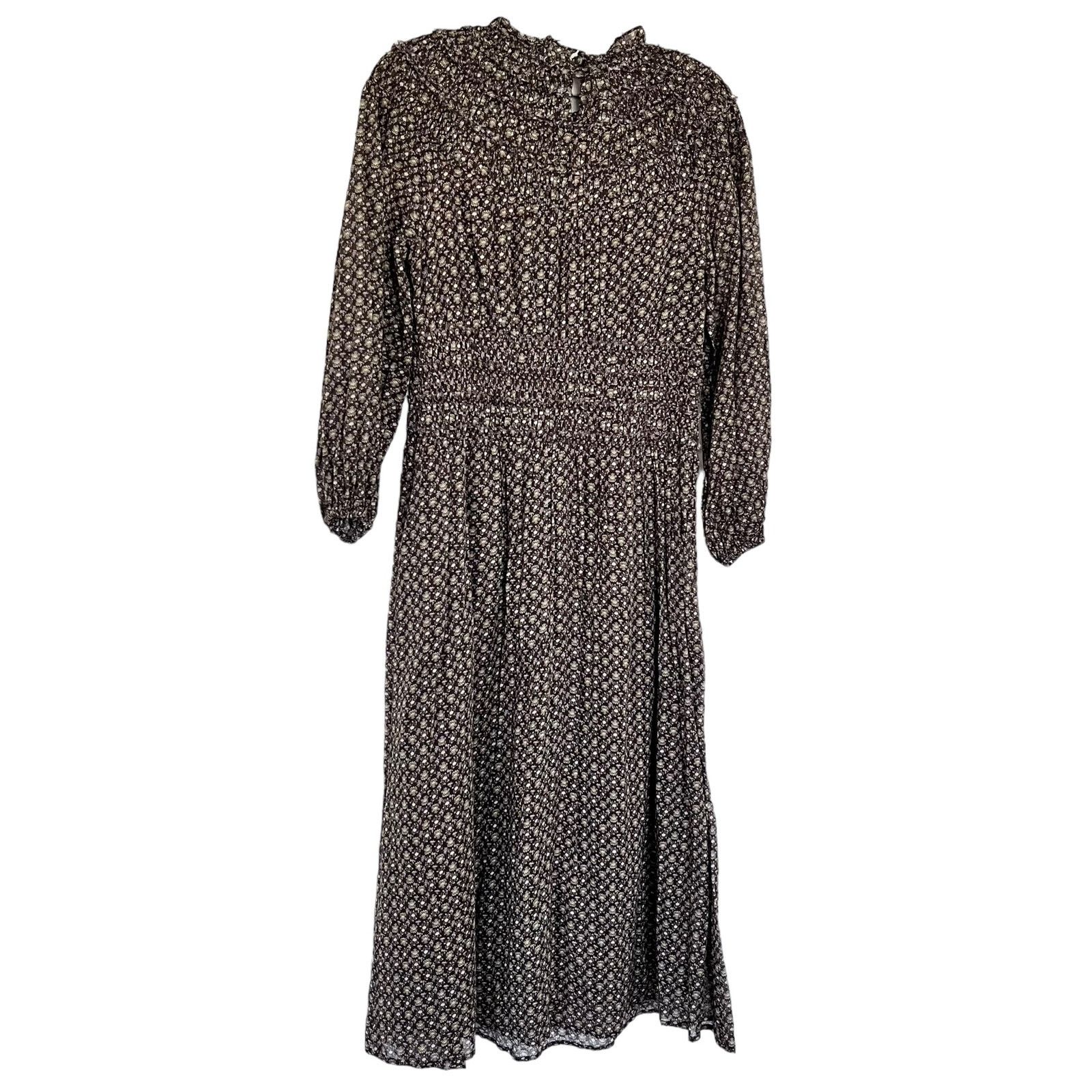 Rebecca Taylor Rebecca Taylor Feather Fleur Smocked Floral Midi Dress Size S / US 4 / IT 40 - 6 Thumbnail