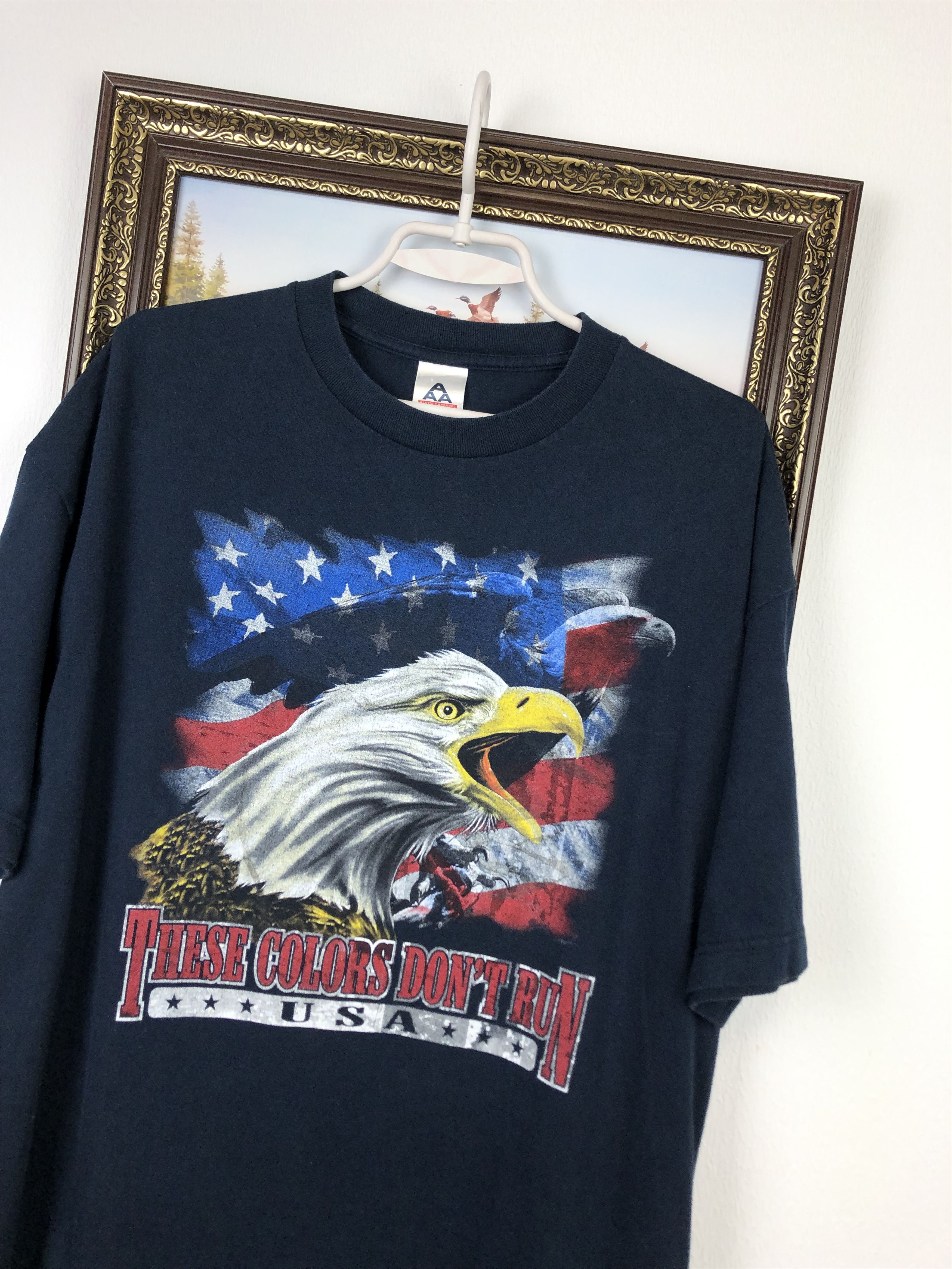 Vintage Vintage American Eagle USA Patriotic Tee Shirt Print Jersey Size US XL / EU 56 / 4 - 3 Thumbnail