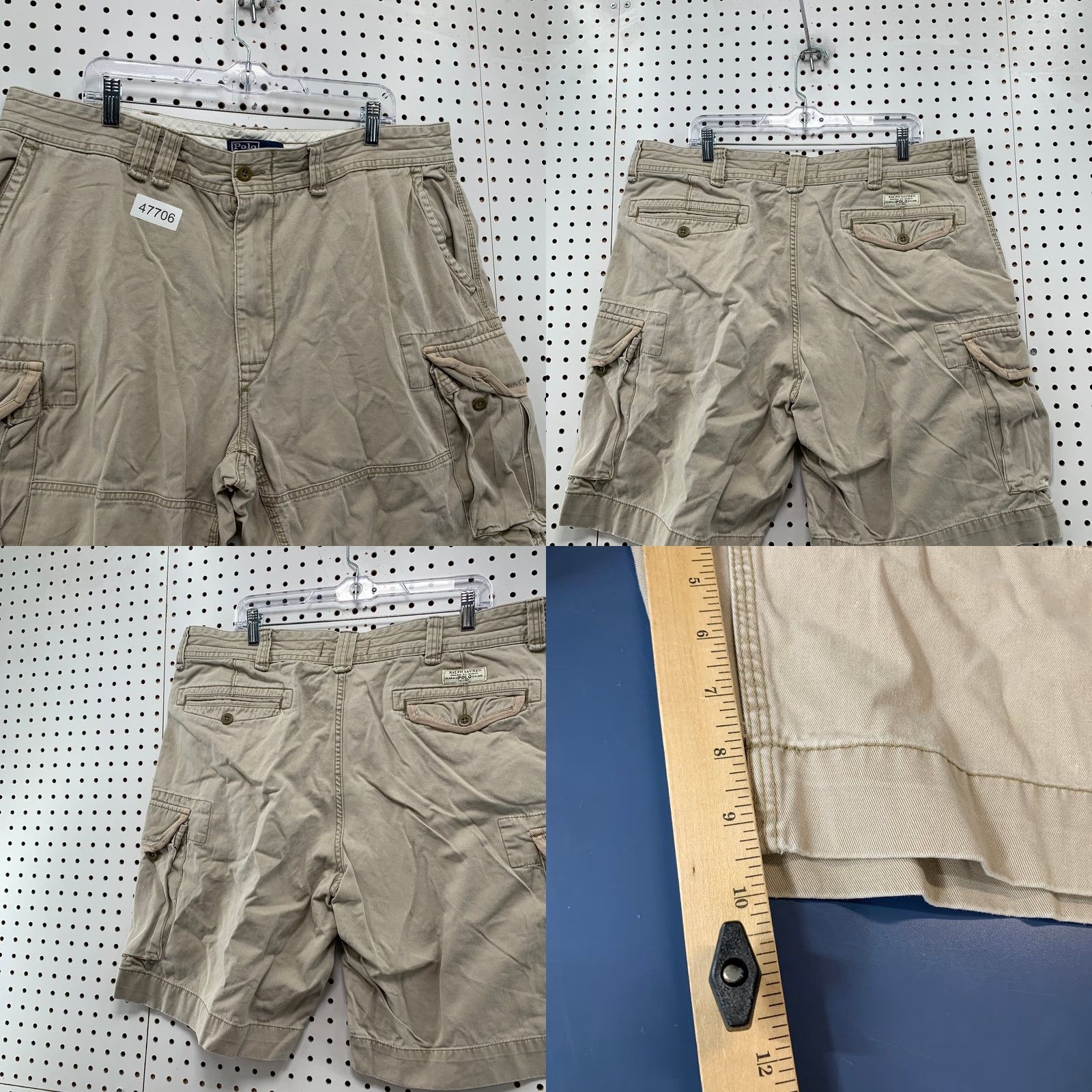 Polo Ralph Lauren Polo Ralph Lauren Cargo Shorts Mens 40 Military Khaki Utility Pockets 40x10 Size US L / EU 52-54 / 3 - 8 Thumbnail