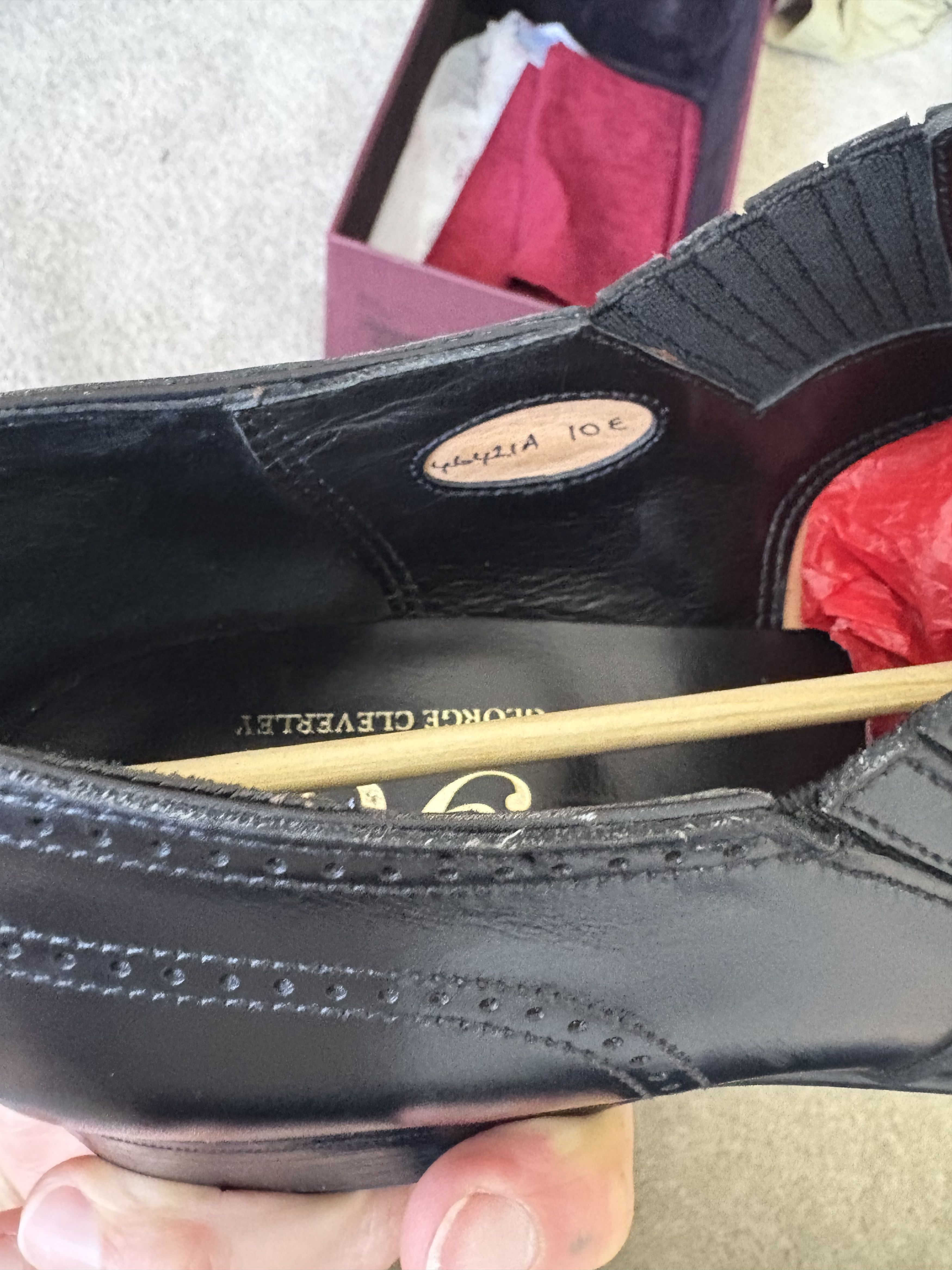 George Cleverley George Cleverly Winston UK10 black calf leather Size US 11 / EU 44 - 6 Thumbnail