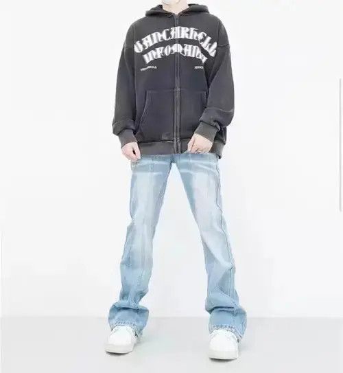 VIBE Retro blurred face design printed hoodie jacket Size US L / EU 52-54 / 3 - 3 Thumbnail