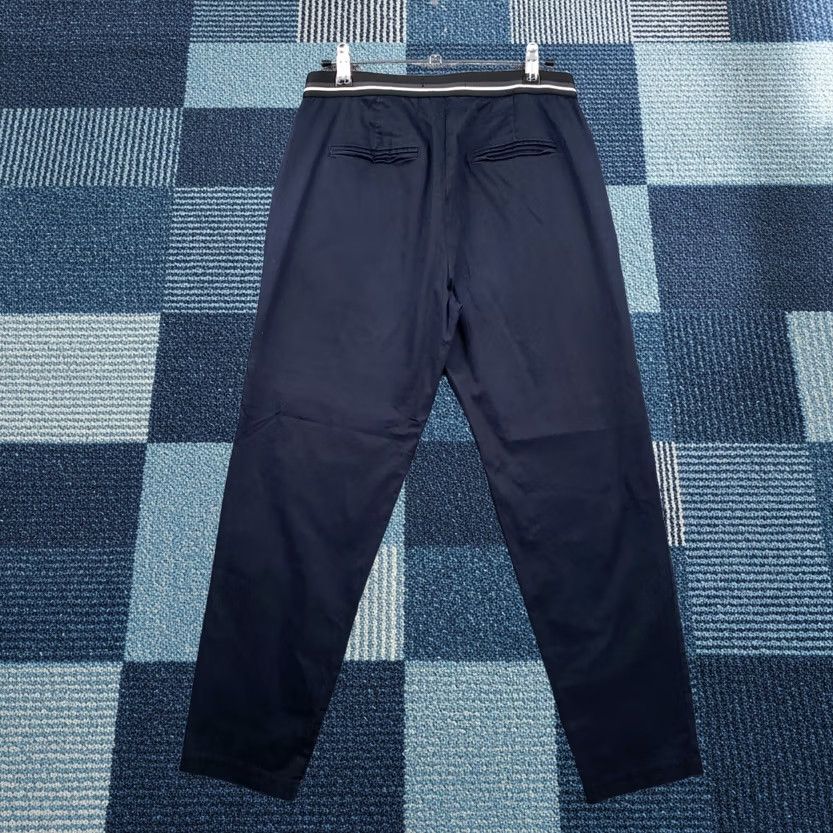 Vintage Pull&Bear Pants Womens S Small Blue Chino Mid Rise Tapered Cropped Flat Front Regular Waist 28in Inseam 24.5in Zip Pockets Size 28" / US 6 / IT 42 - 1 Thumbnail