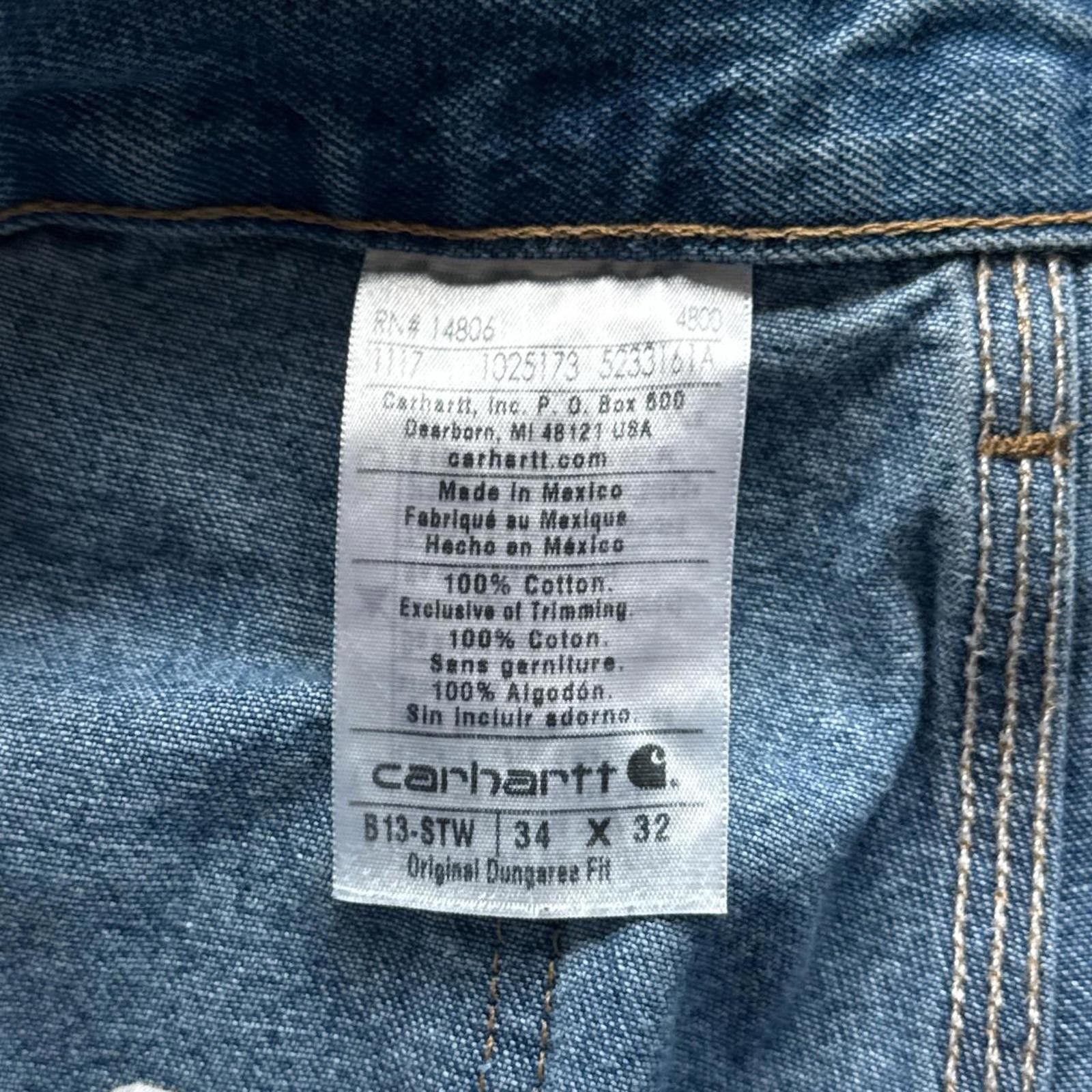 Carhartt Carhartt Carpernter Blue washed Denim Jeans Size US 34 / EU 50 - 7 Thumbnail
