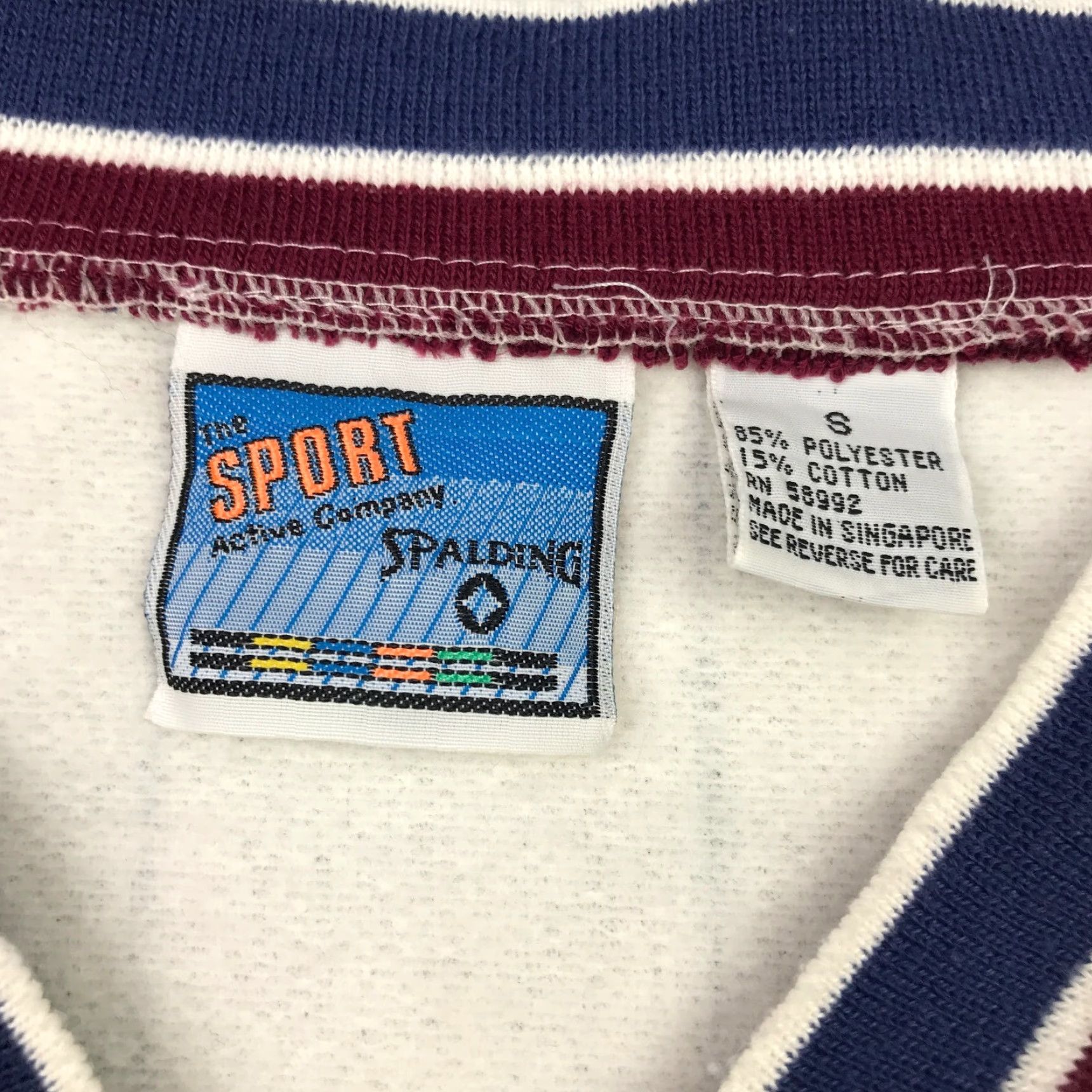 Spalding VINTAGE Spalding Sweatshirt Mens Baseball Jersey Style Full Zip Small White 90s Sports Size US S / EU 44-46 / 1 - 5 Thumbnail