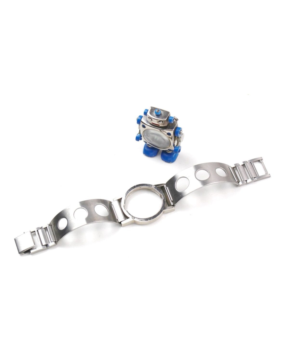 Hysteric Glamour 2000S DIP:U DETACHABLE ROBOT BLUEBOT ON STEEL CUFF WATCH Size ONE SIZE - 4 Thumbnail