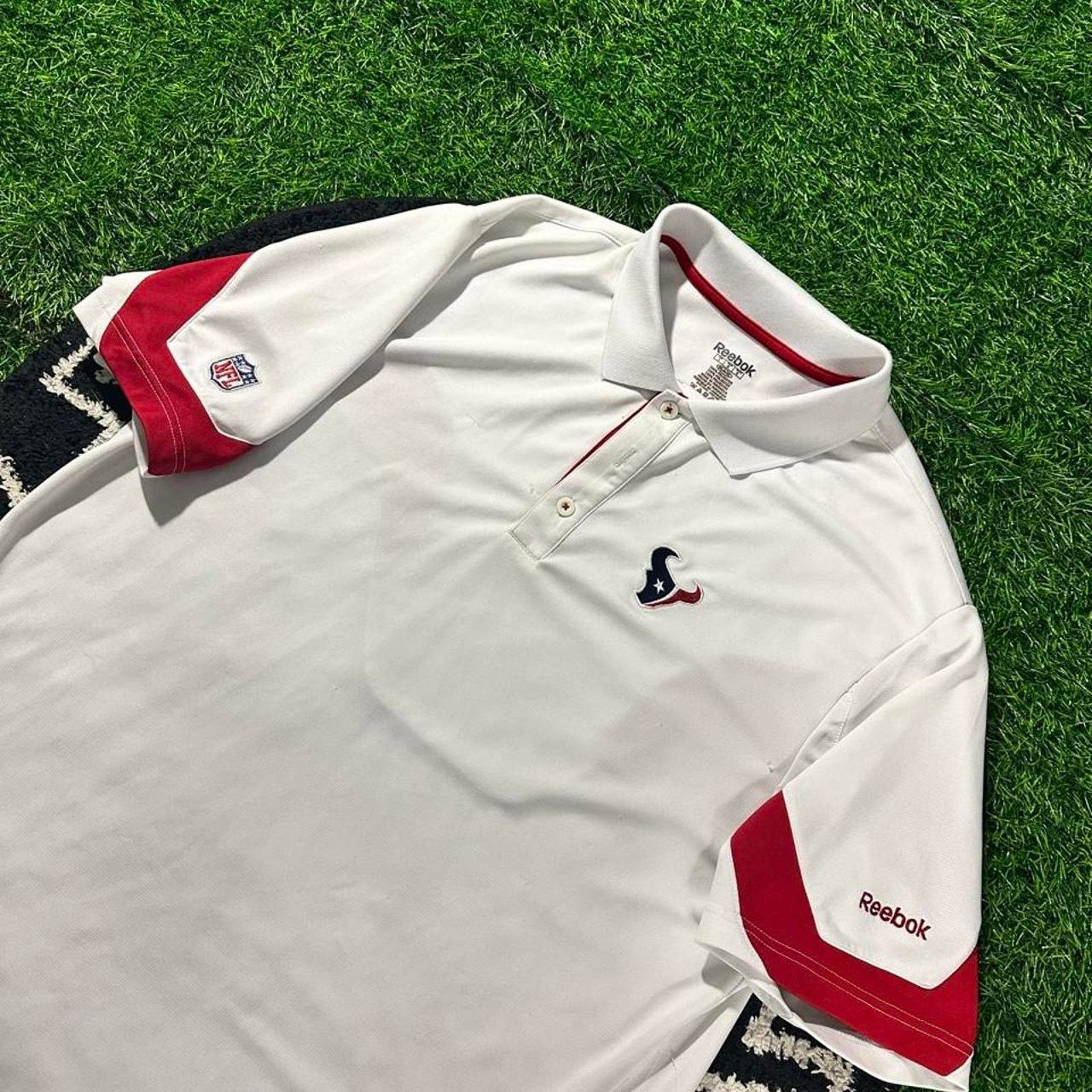 Reebok White and Red Reebok x NFL Houston Texans Polo Shirt - XL Size US XL / EU 56 / 4 - 4 Thumbnail