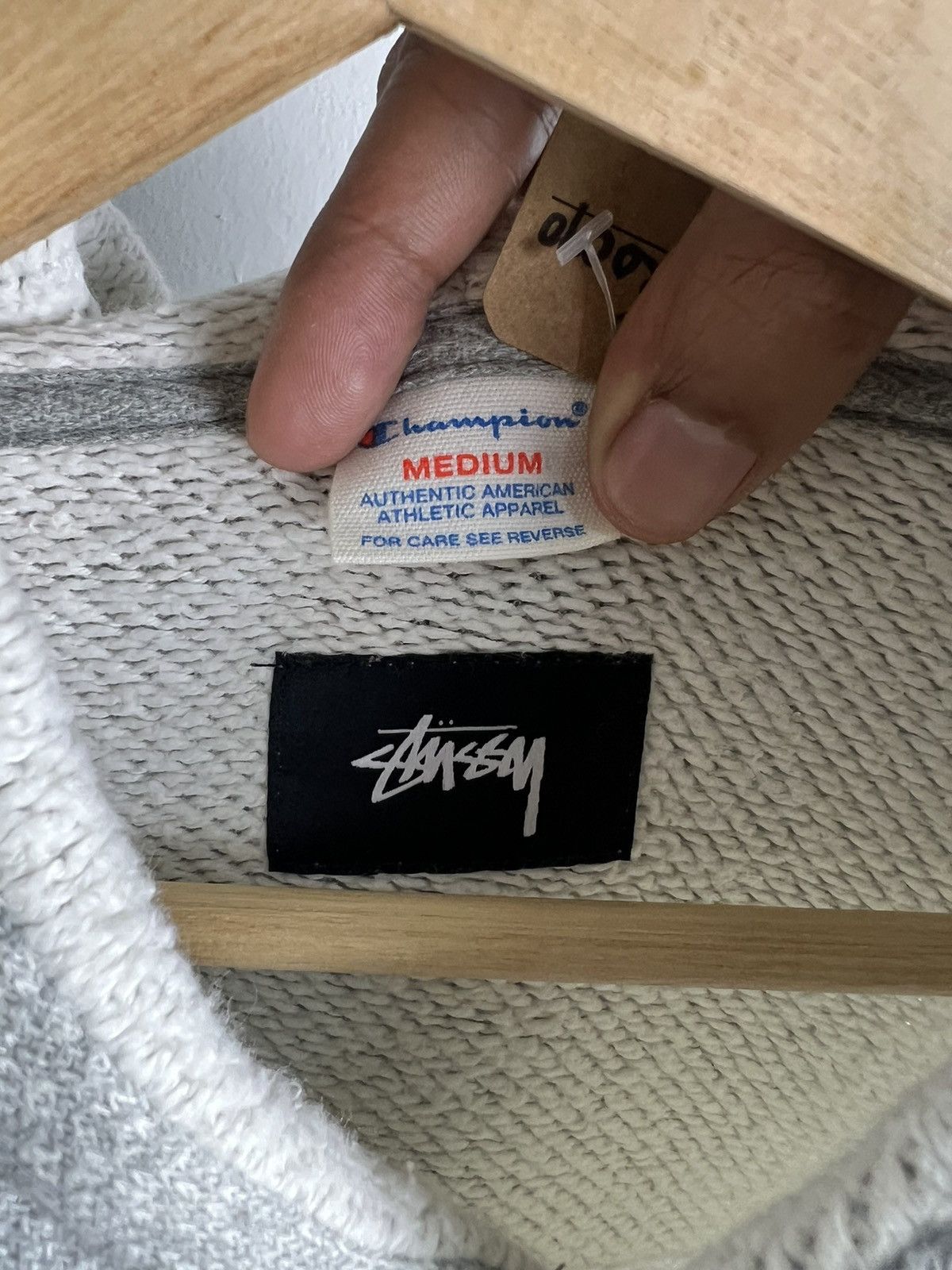 Champion × Stussy 2000s Stussy x Champion college Pullover Hoodie Size US M / EU 48-50 / 2 - 4 Thumbnail