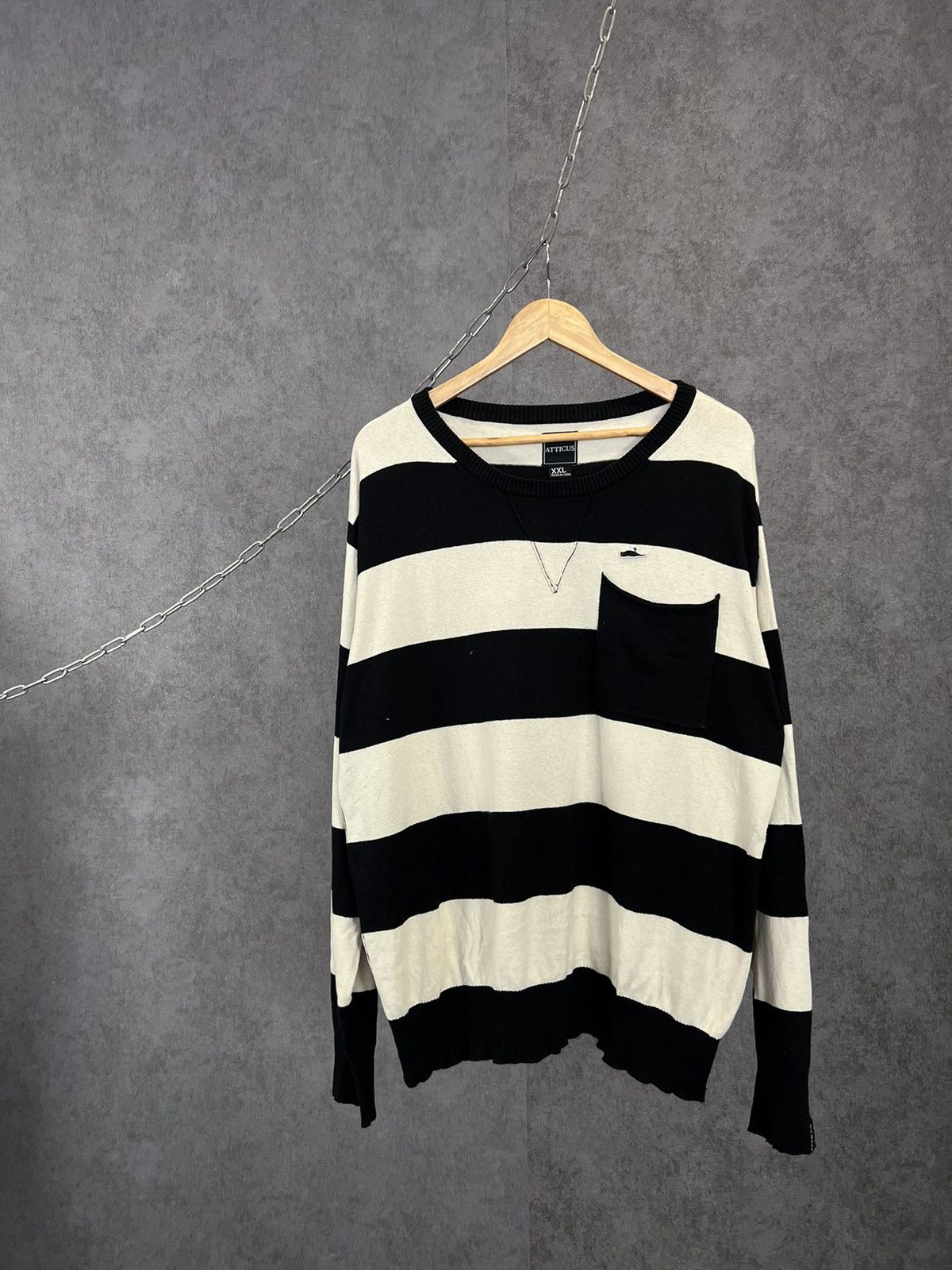 Atticus Atticus designer pocket striped sweatshirt Size US XXL / EU 58 / 5 - 1 Thumbnail