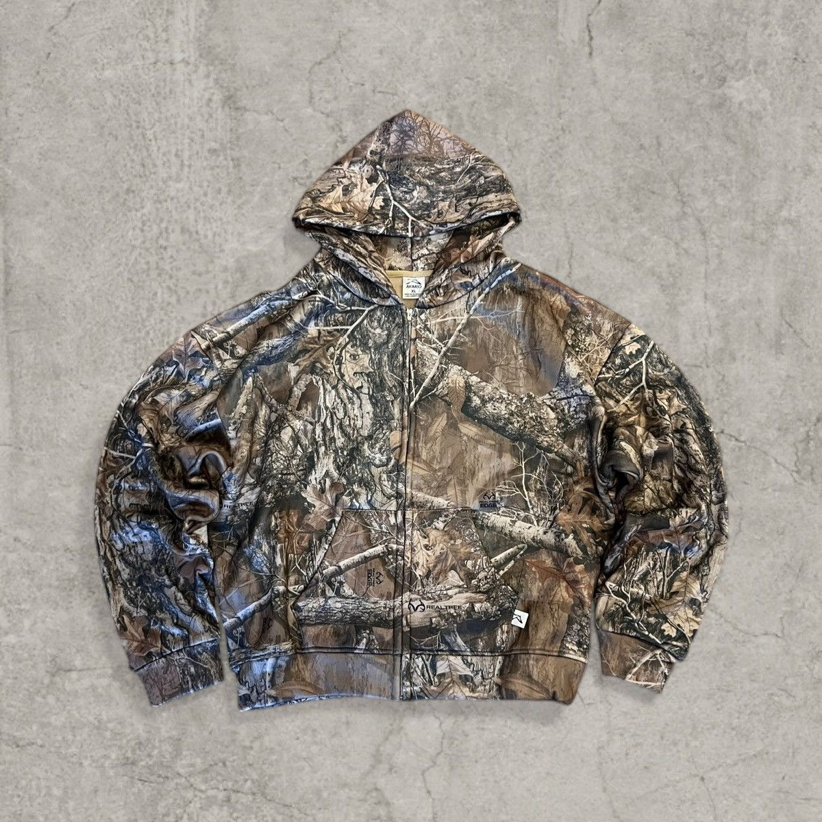 Japanese Brand Boxy Korean zip-up hoodie in brown with camo print. Size L Size US L / EU 52-54 / 3 - 1 Thumbnail
