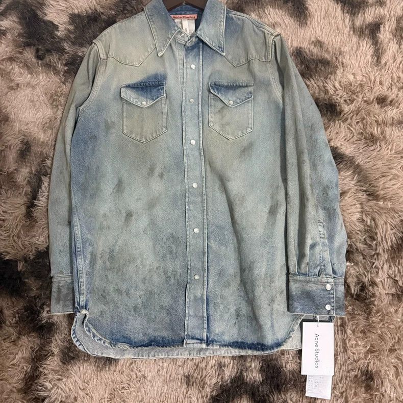 Acne Studios SS23 Denim Long Sleeve Shirt - dmc