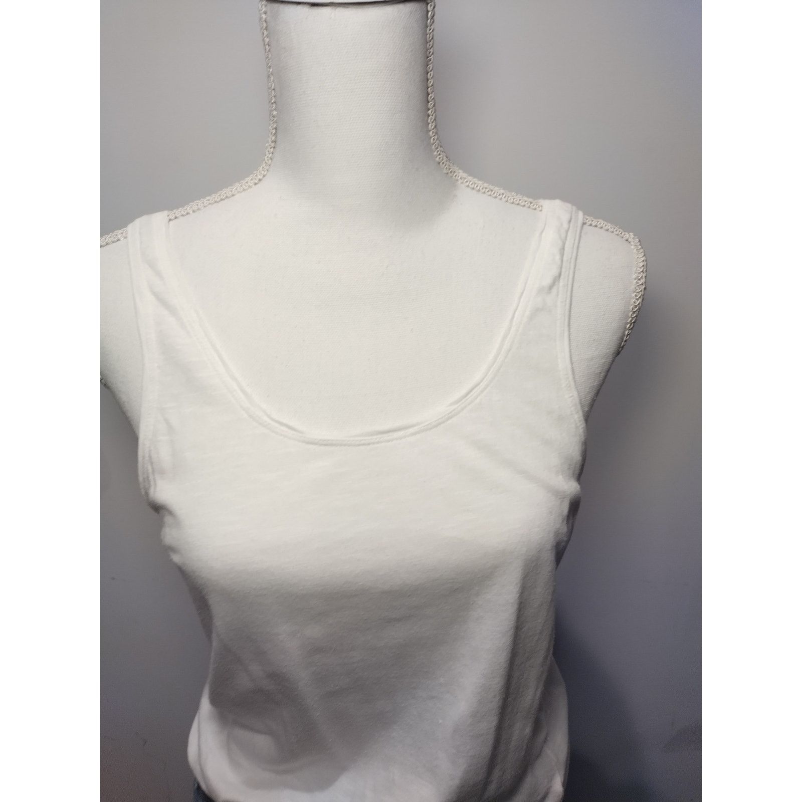 14th & Union 14th & Union Women Tank Top Tie Scoop Neck Sleeveless White Size S / US 4 / IT 40 - 6 Thumbnail