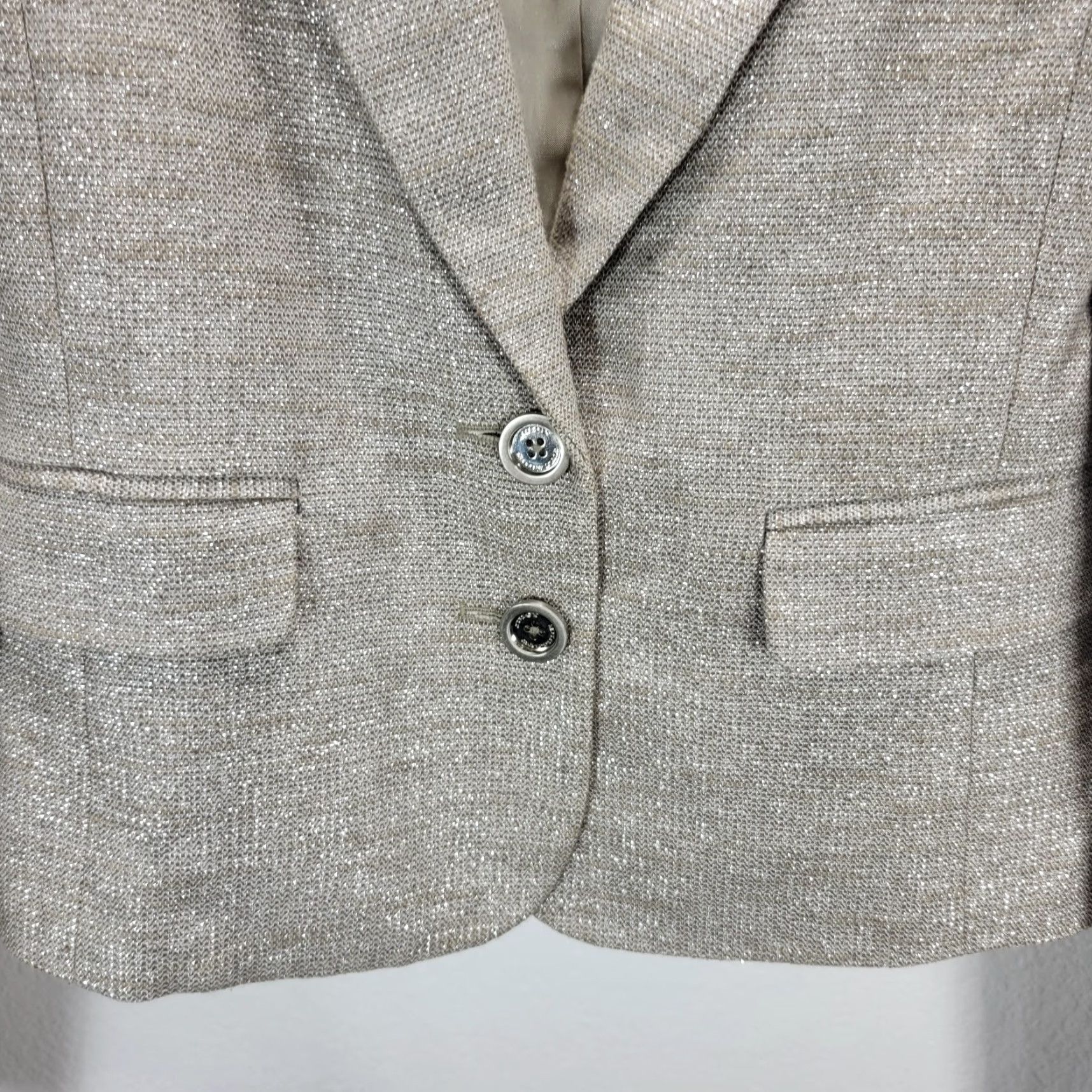 Juicy Couture Juicy Couture Blazer Women's Gray Peak Lapel Two-Button Lined Sz S Shirt Jacket Coral? Size S / US 4 / IT 40 - 5 Thumbnail
